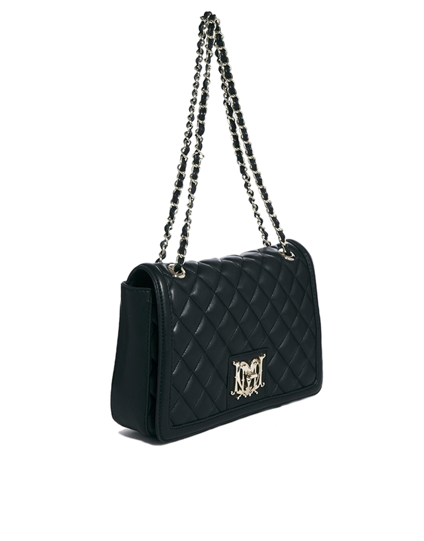 black quilted moschino bag
