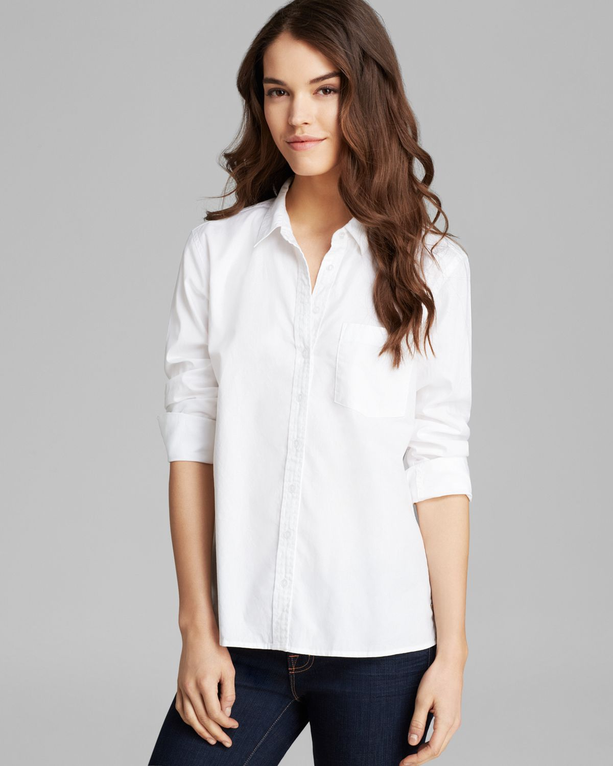 Guess Shirt Oxford in White | Lyst
