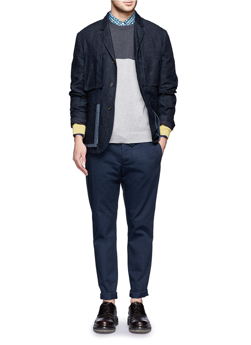 Lyst - Marni Oversized Pocket Denim Jacket in Blue for Men