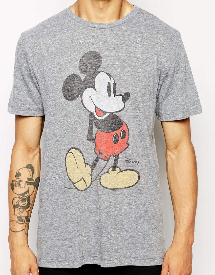 grey mickey mouse t shirt