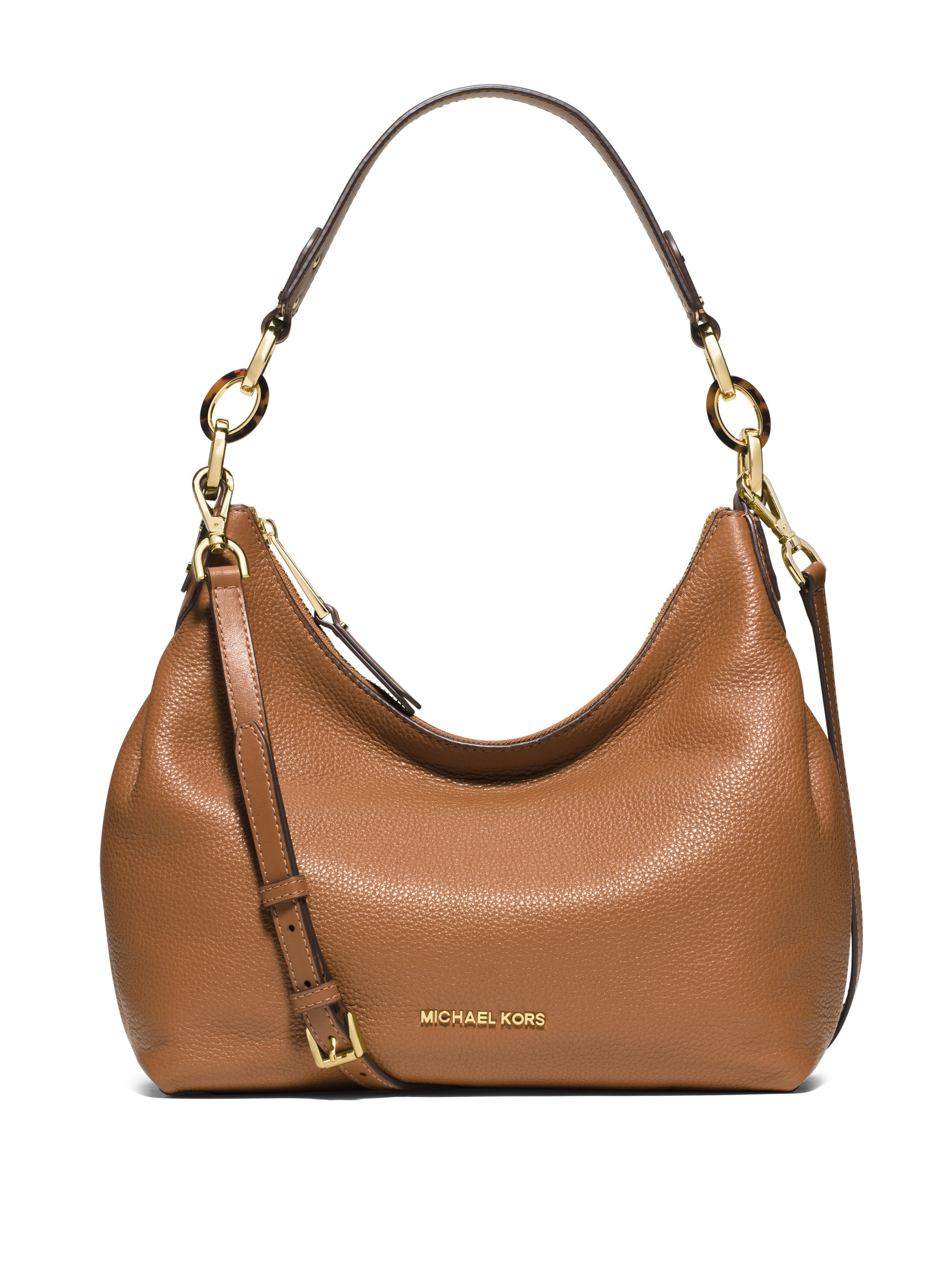MICHAEL Michael Kors Isabella Medium Pebbled Leather Hobo Bag in Brown |  Lyst