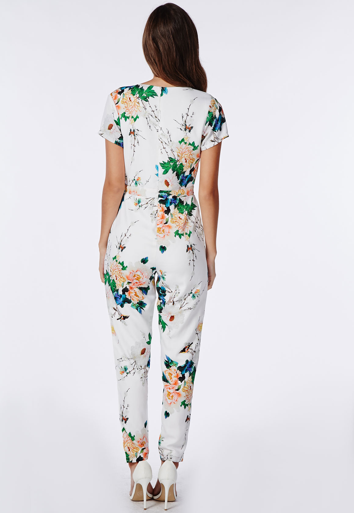 missguided floral jumpsuit