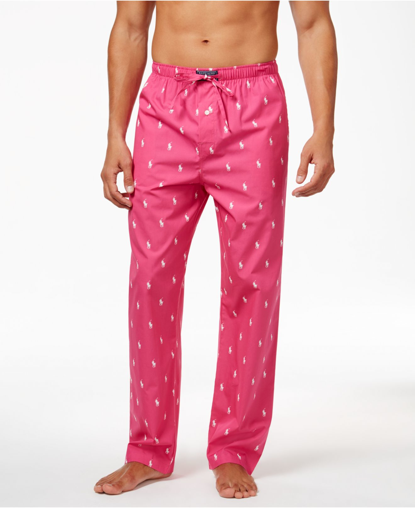 Polo Ralph Lauren Men's Woven Polo Player Pajama Pants in Pink for Men |  Lyst