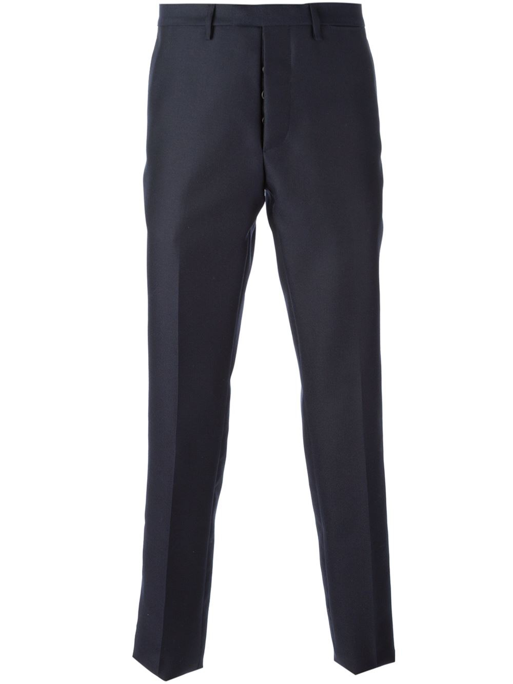 Raf Simons Slim Fit Classic Trousers in Blue for Men | Lyst