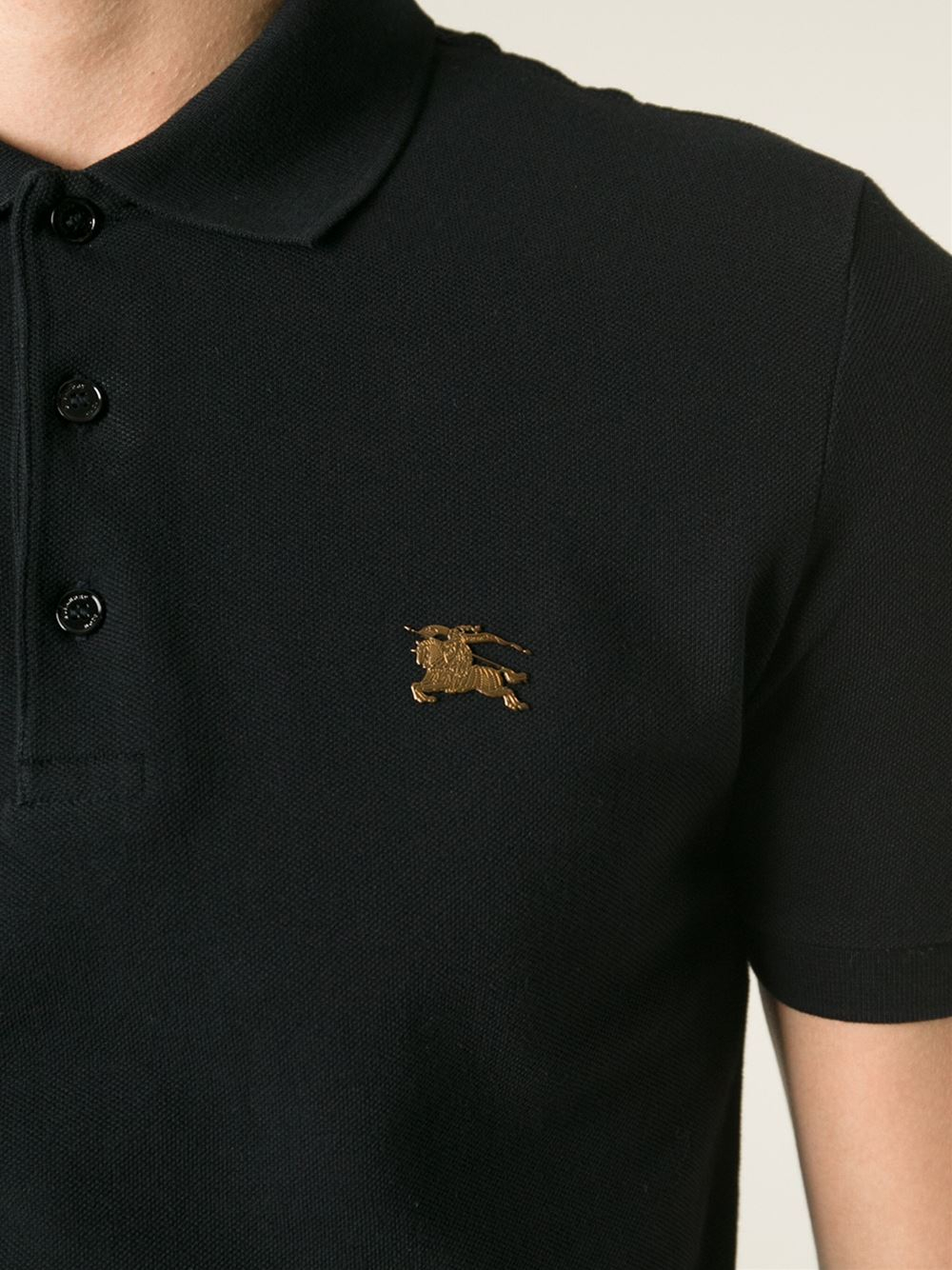 Burberry Brit Chest Logo Polo Shirt in Black for Men | Lyst