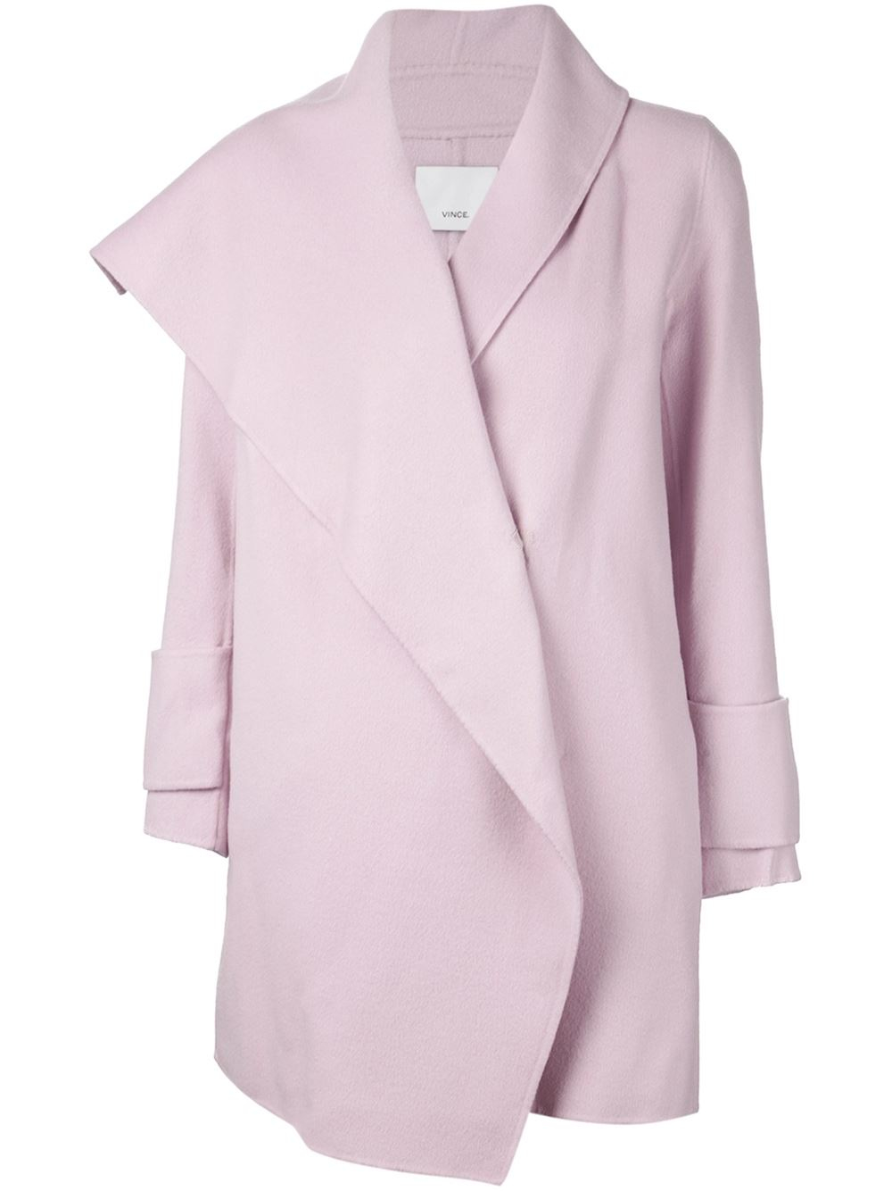 Vince Foldover Coat in Pink (pink & purple) Lyst