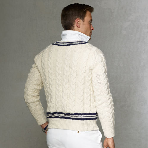 Polo Ralph Lauren Cableknit Cricket Sweater in Cream (Natural) for Men ...