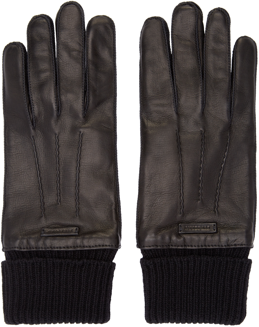 burberry leather gloves