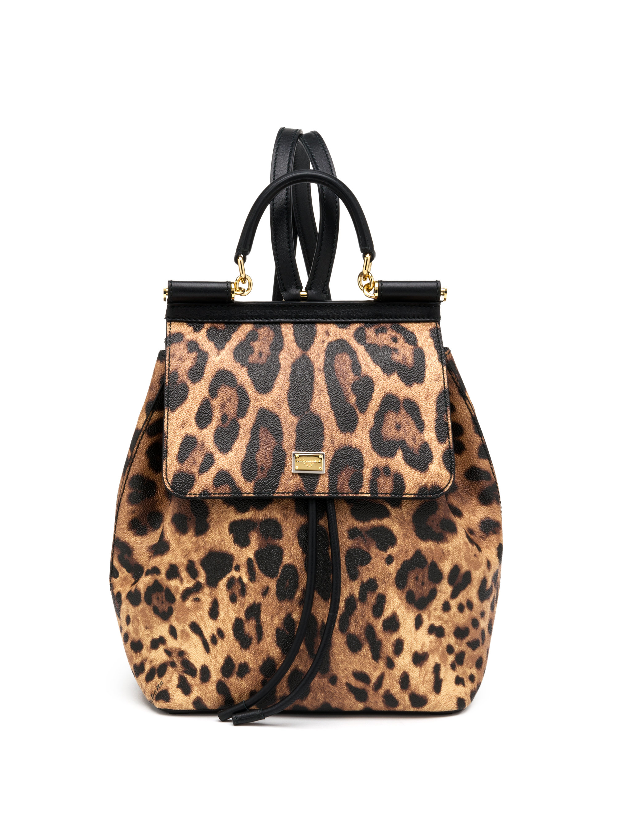 small leopard print backpack