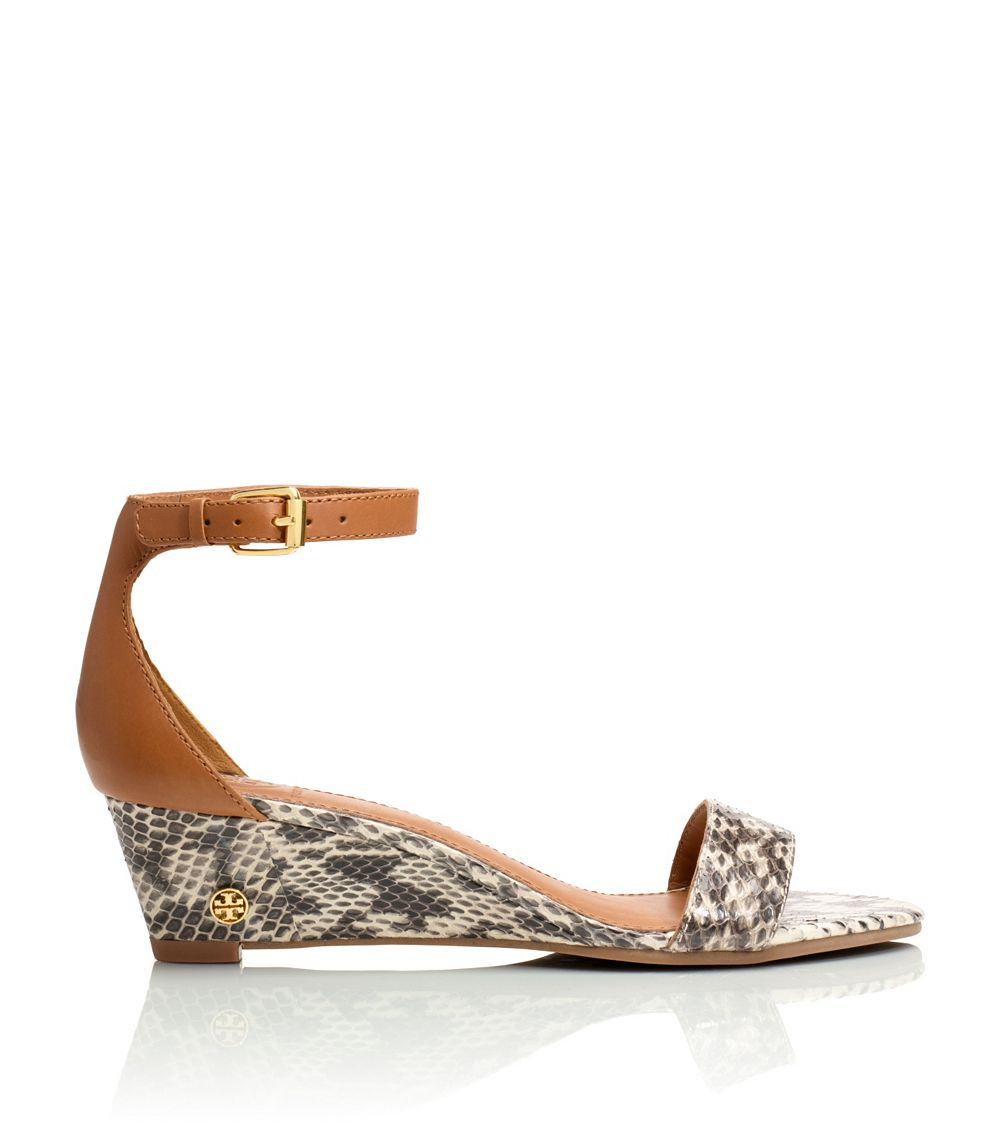 snakeskin sandals wedge