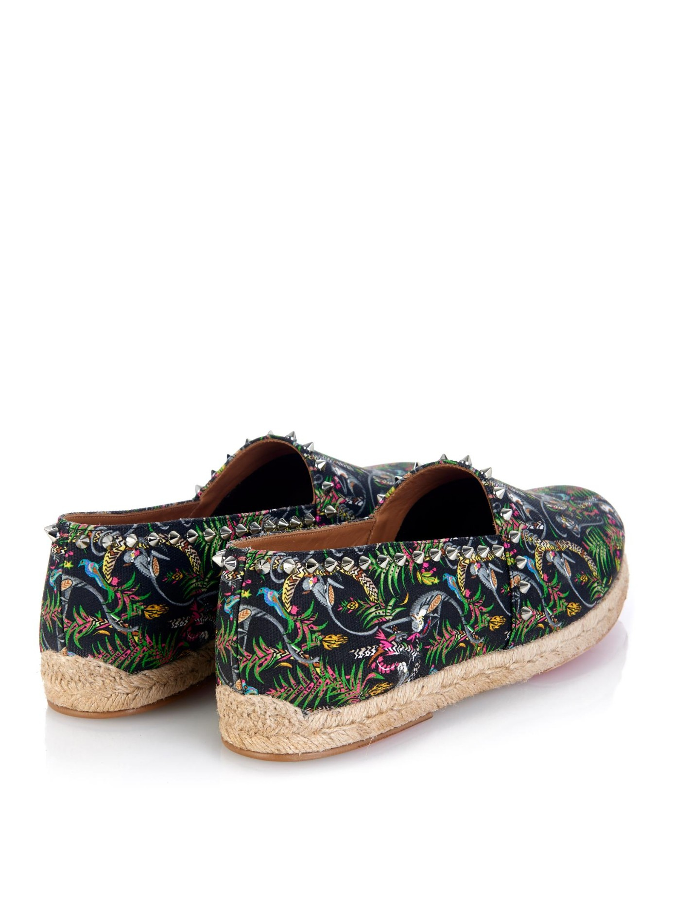 Christian louboutin Melides Casa Printed Canvas Espadrilles in ...  