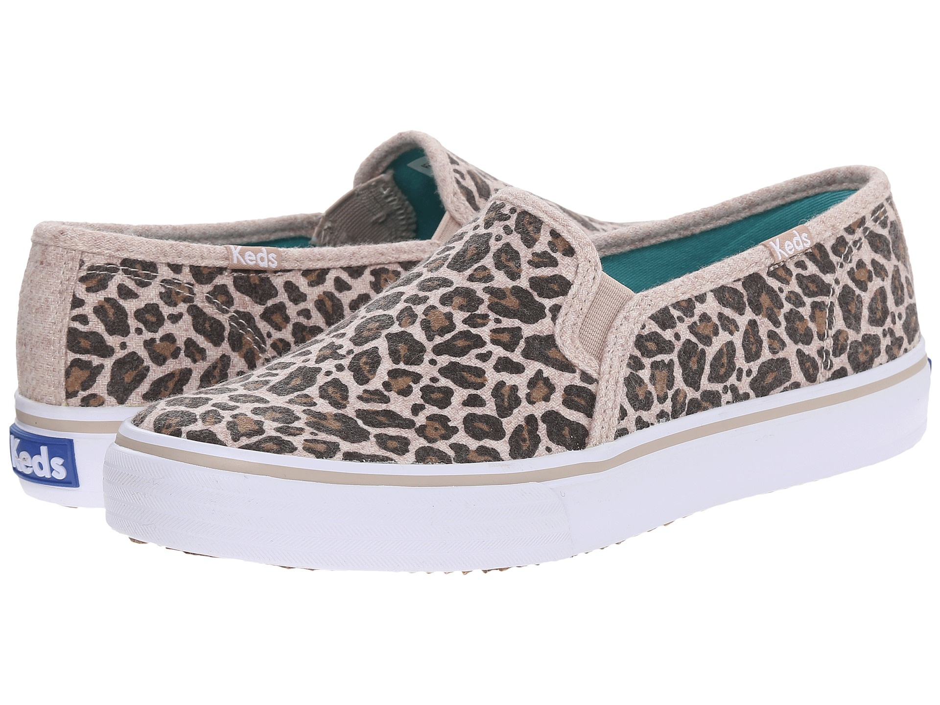 keds double decker mule leopard