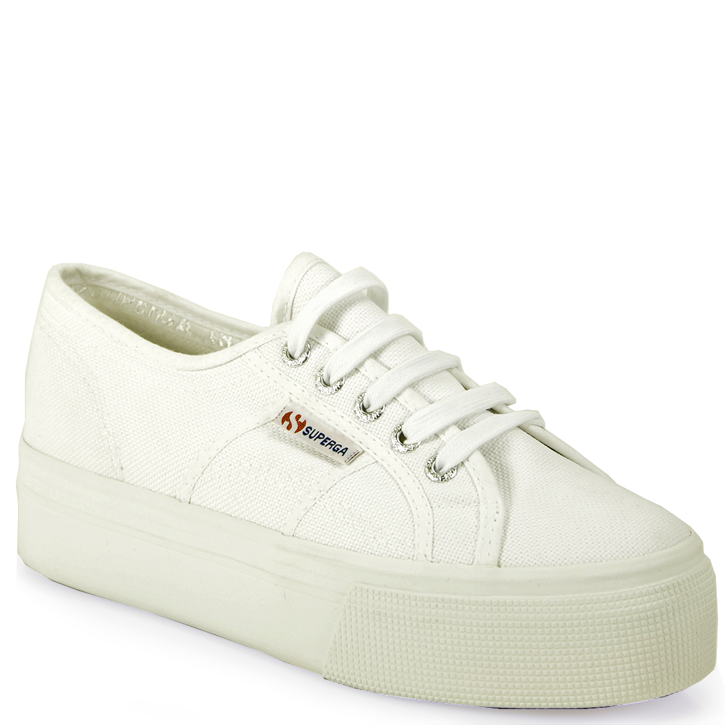 Superga Canvas Platform Sneaker in White | Lyst