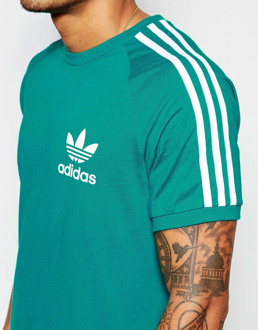 adidas green california t shirt a5e21e