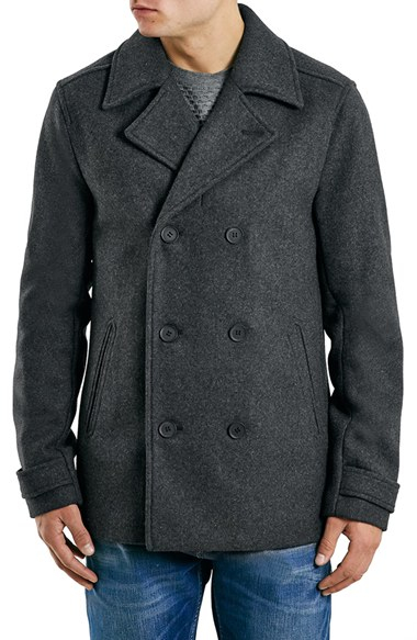 charcoal gray peacoat