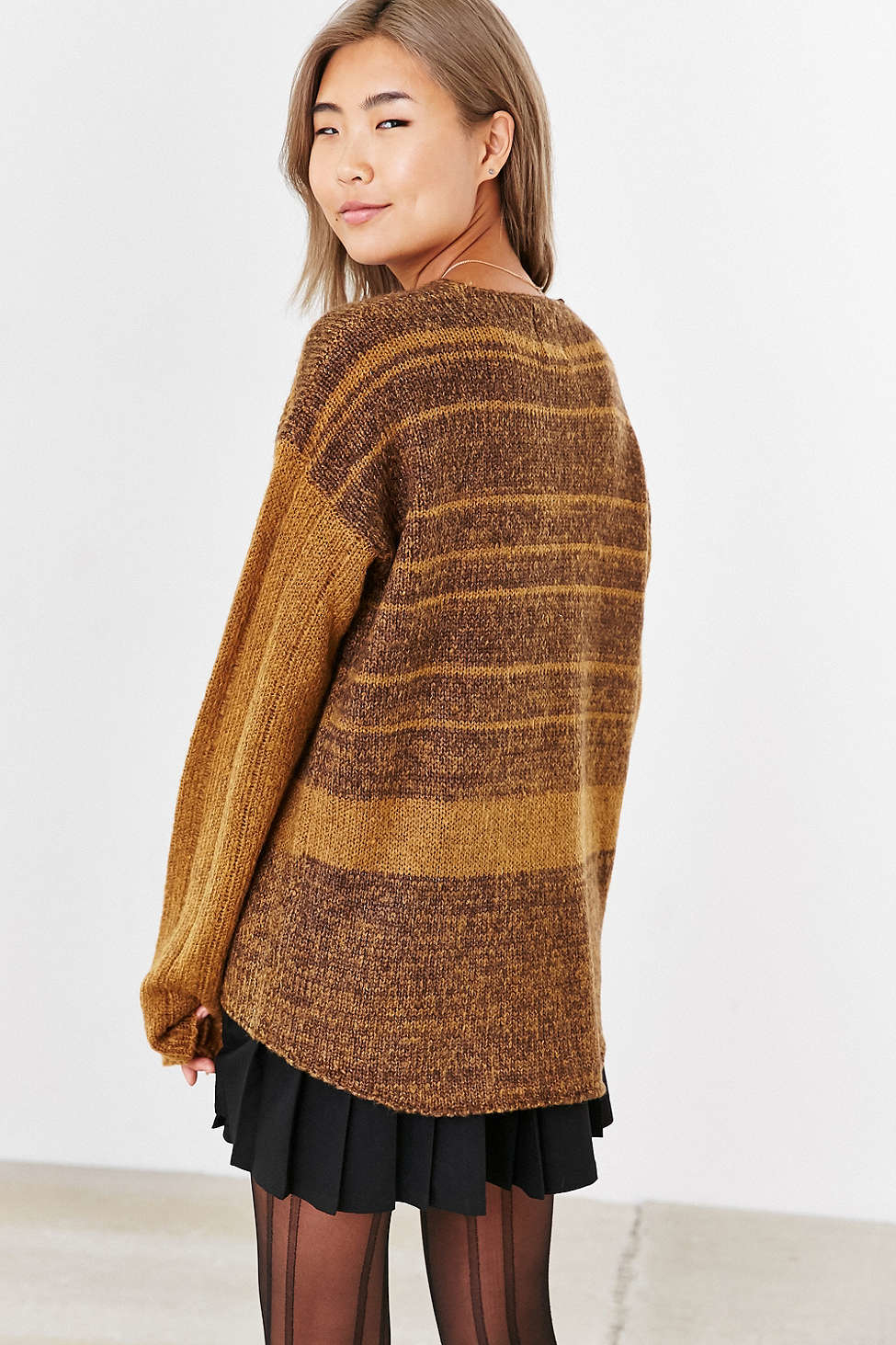 unif brown cardigan