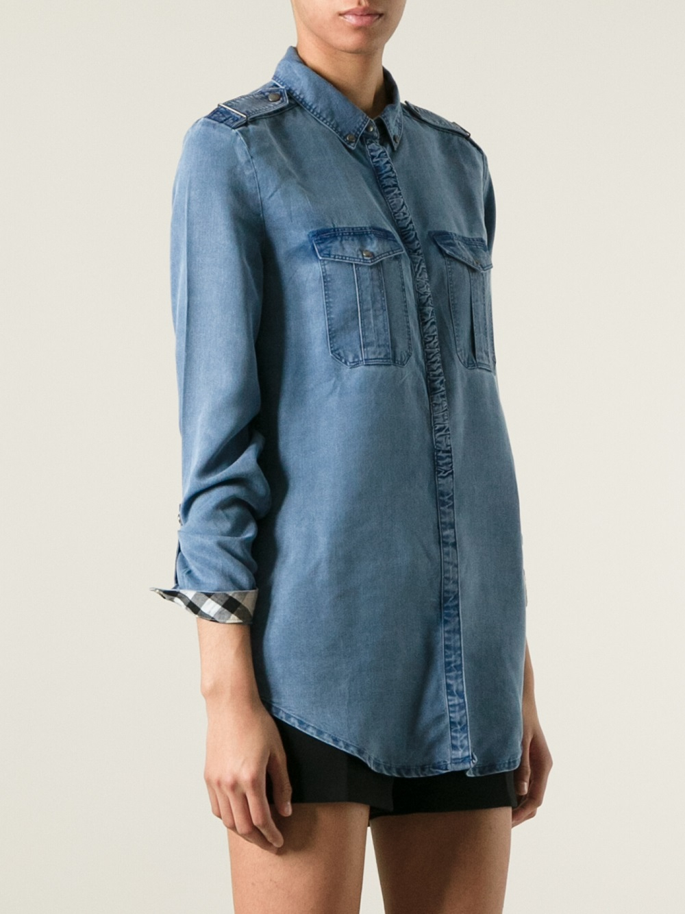 Buy Burberry Denim Shirt | UP TO 50% OFF