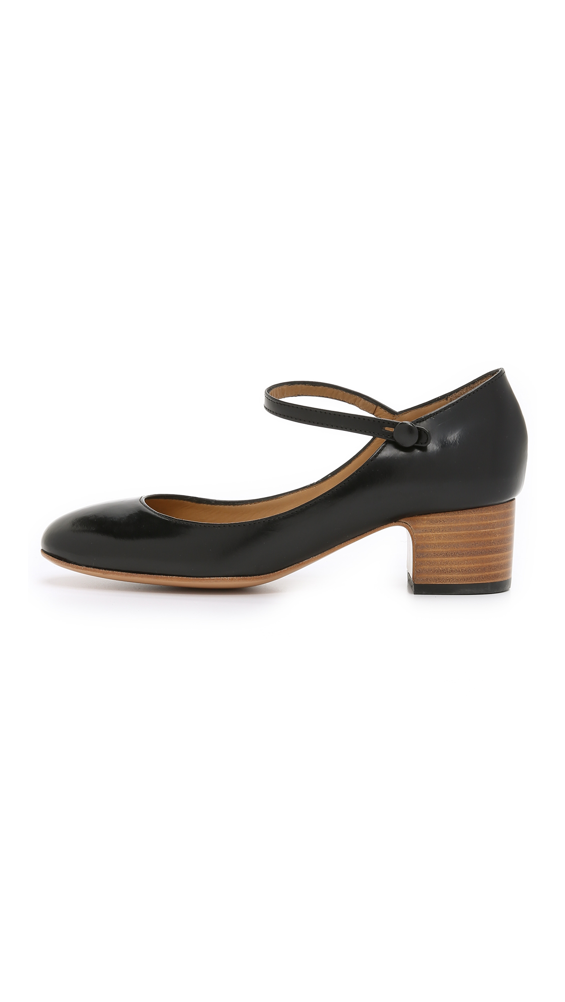 A.P.C. Jasmine Mary Jane Shoes in Black | Lyst