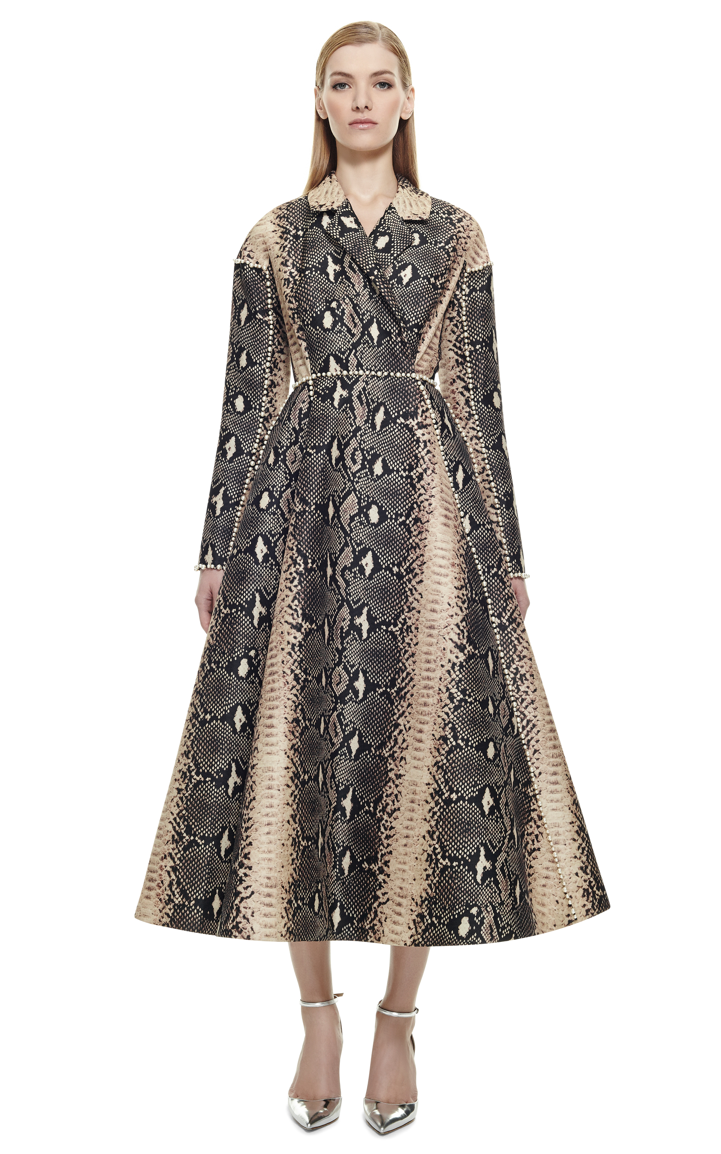 Lyst Emilia Wickstead J Coat Dress With Crystals And Tuille Fusing Gallery