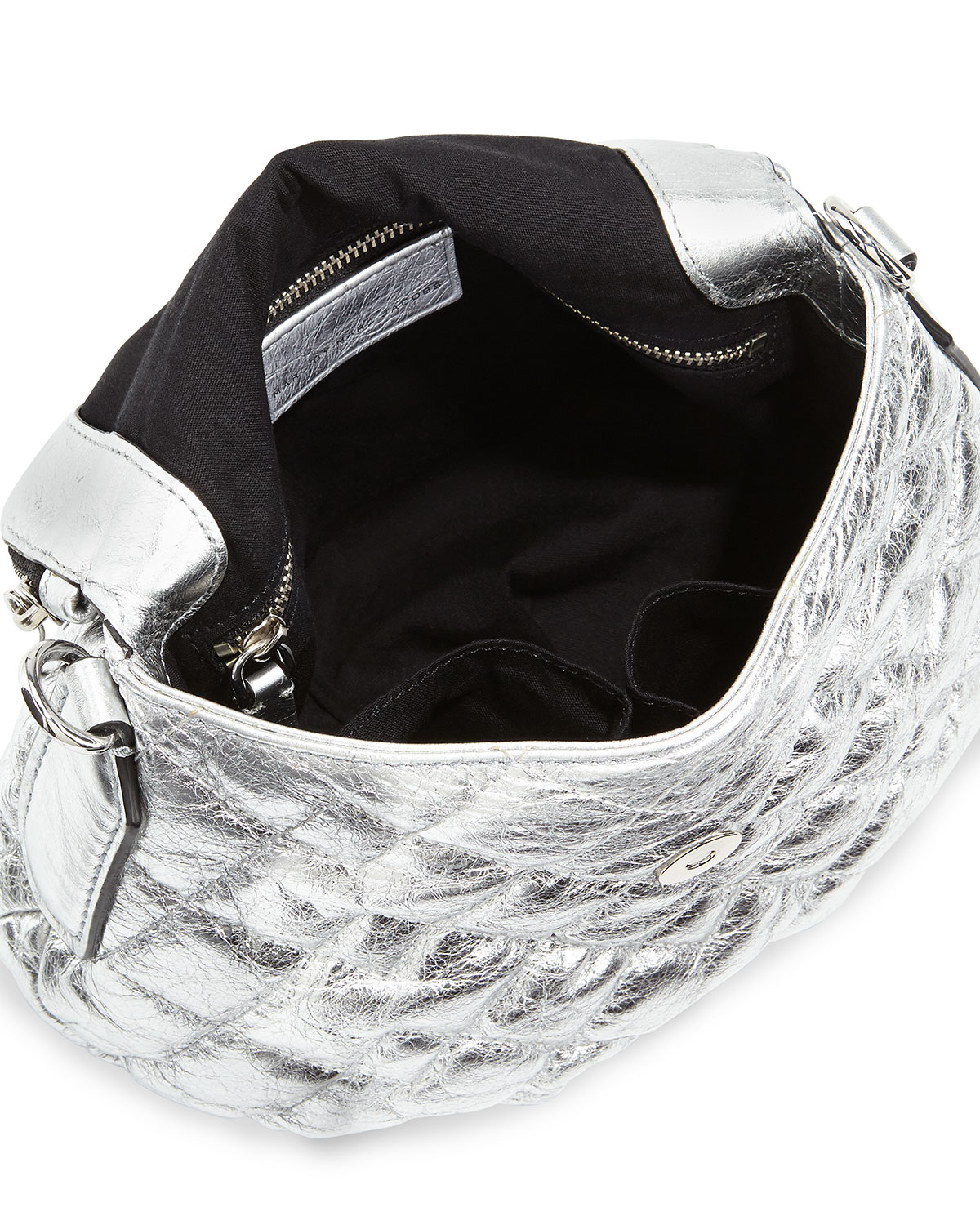 Marc by marc jacobs New Q Natasha Quilted Crossbody Bag in Silver | Lyst
