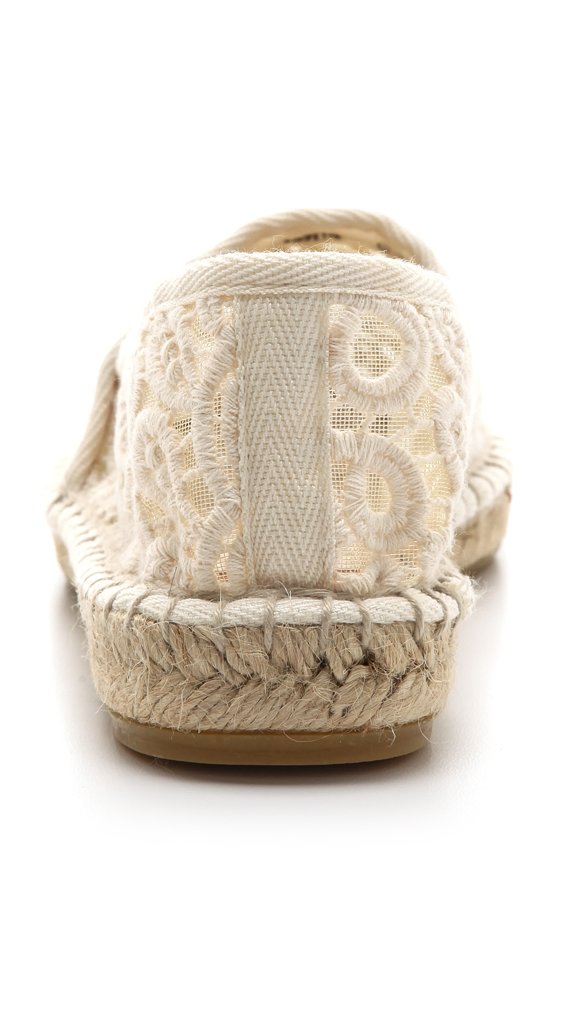 Tory Burch Jackie Flat Crochet Espadrilles in White | Lyst