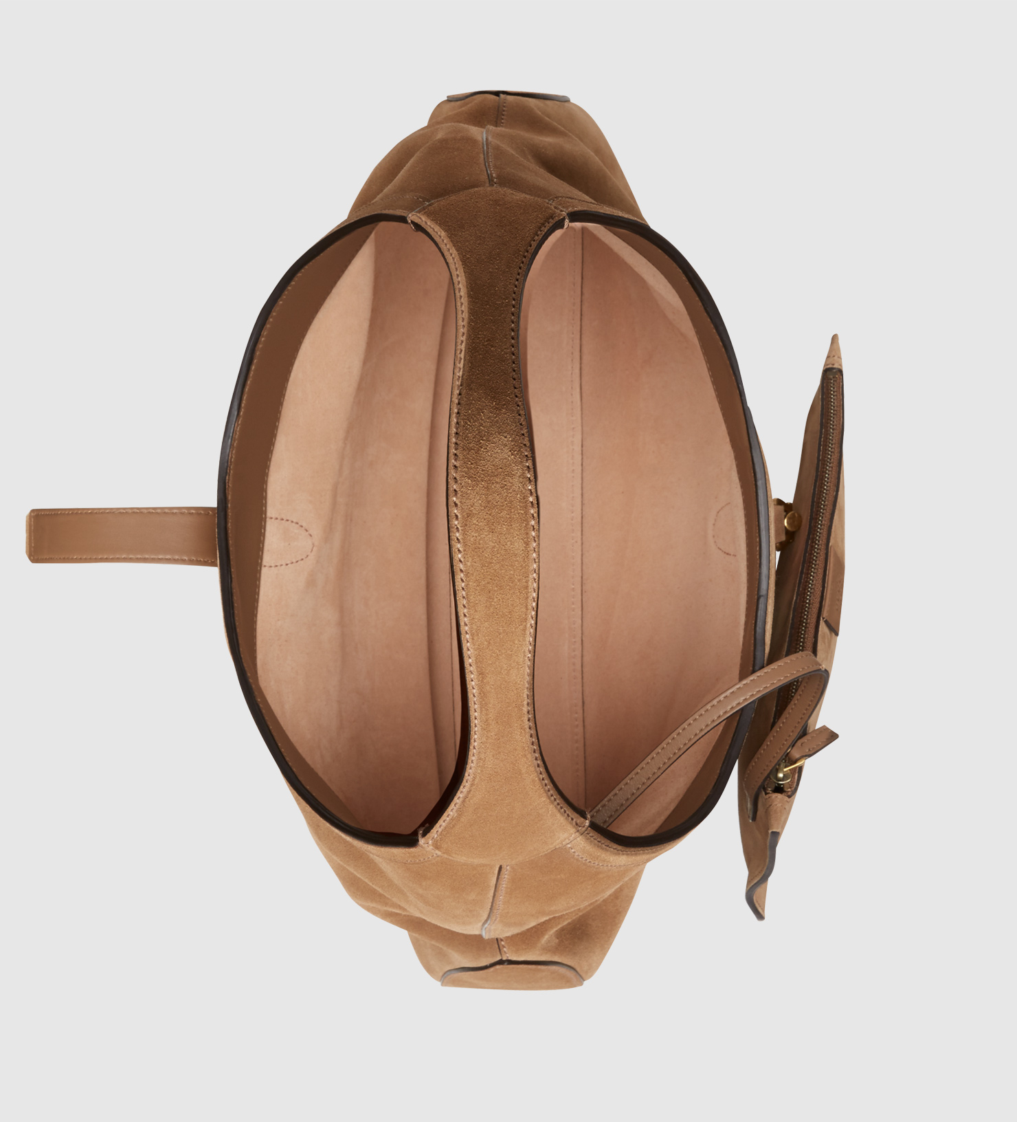 Gucci Hobo Large Jockey 868202 Brown Suede Leather Shoulder Bag, Gucci