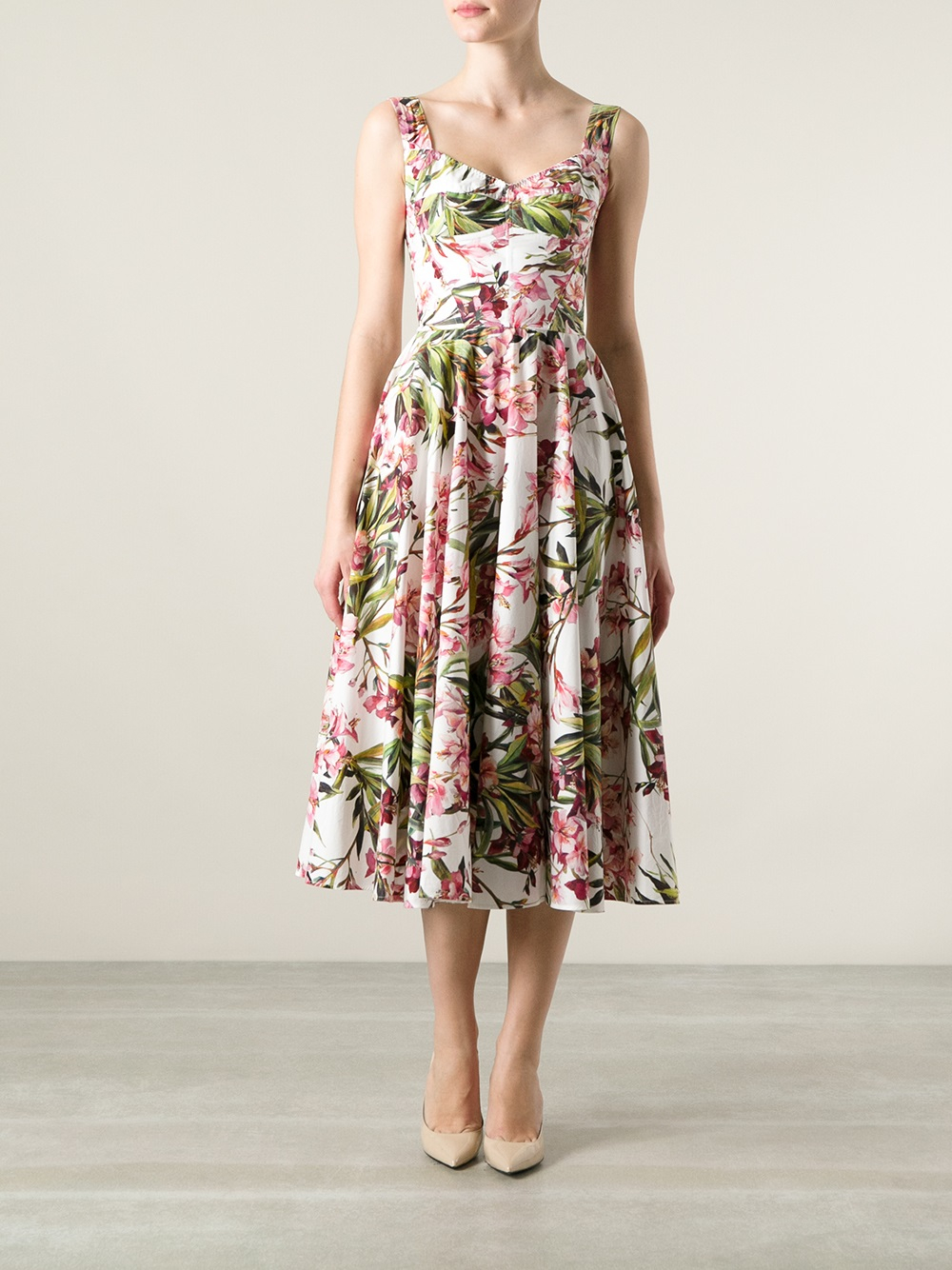 dolce & gabbana floral print dress