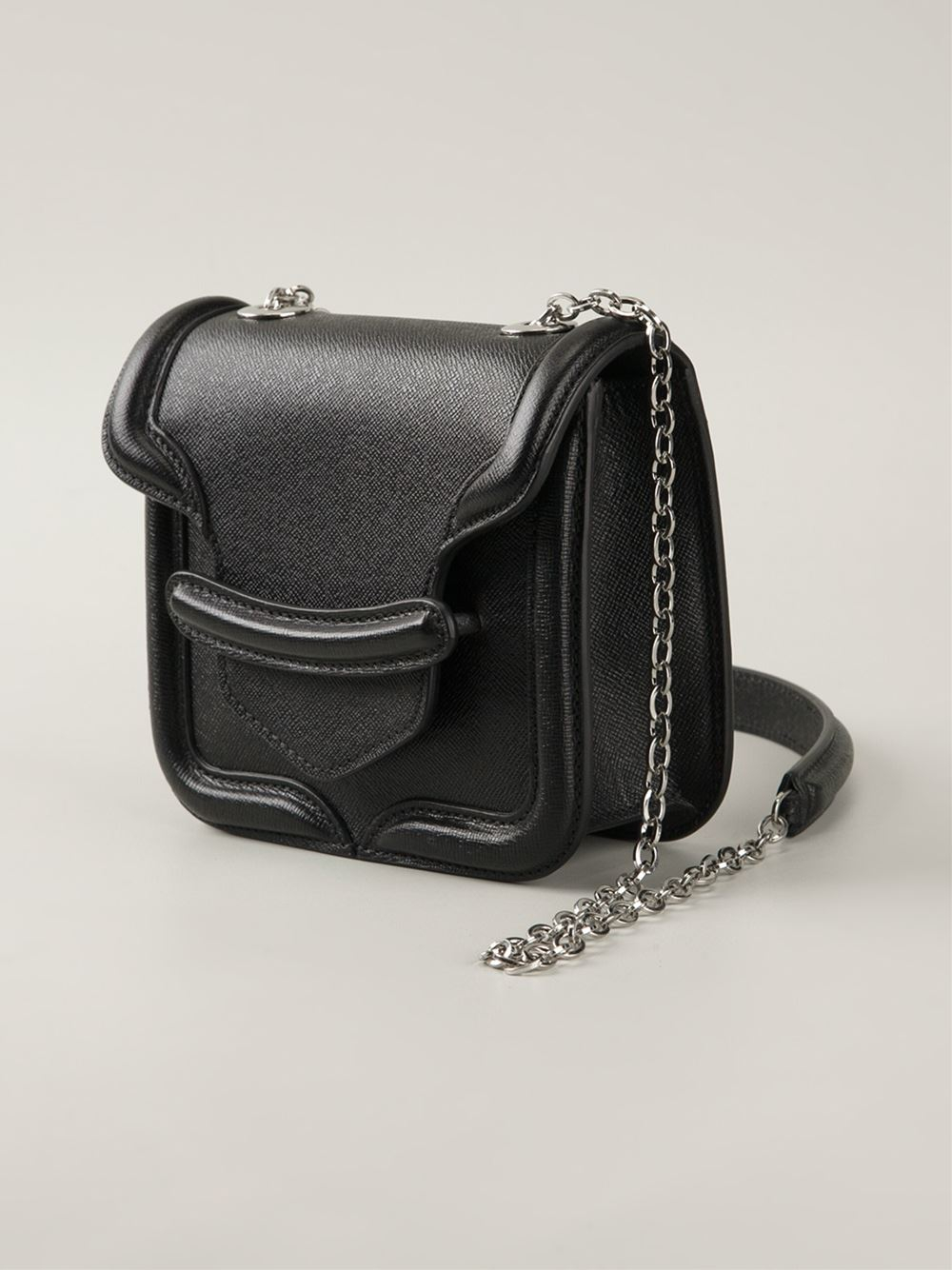 Alexander mcqueen Mini 'Heroine' Crossbody Bag in Black | Lyst