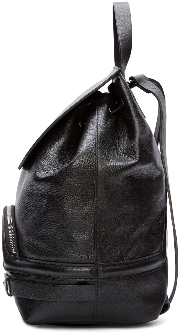 CoSTUME NATIONAL Black Leather Backpack | Lyst UK