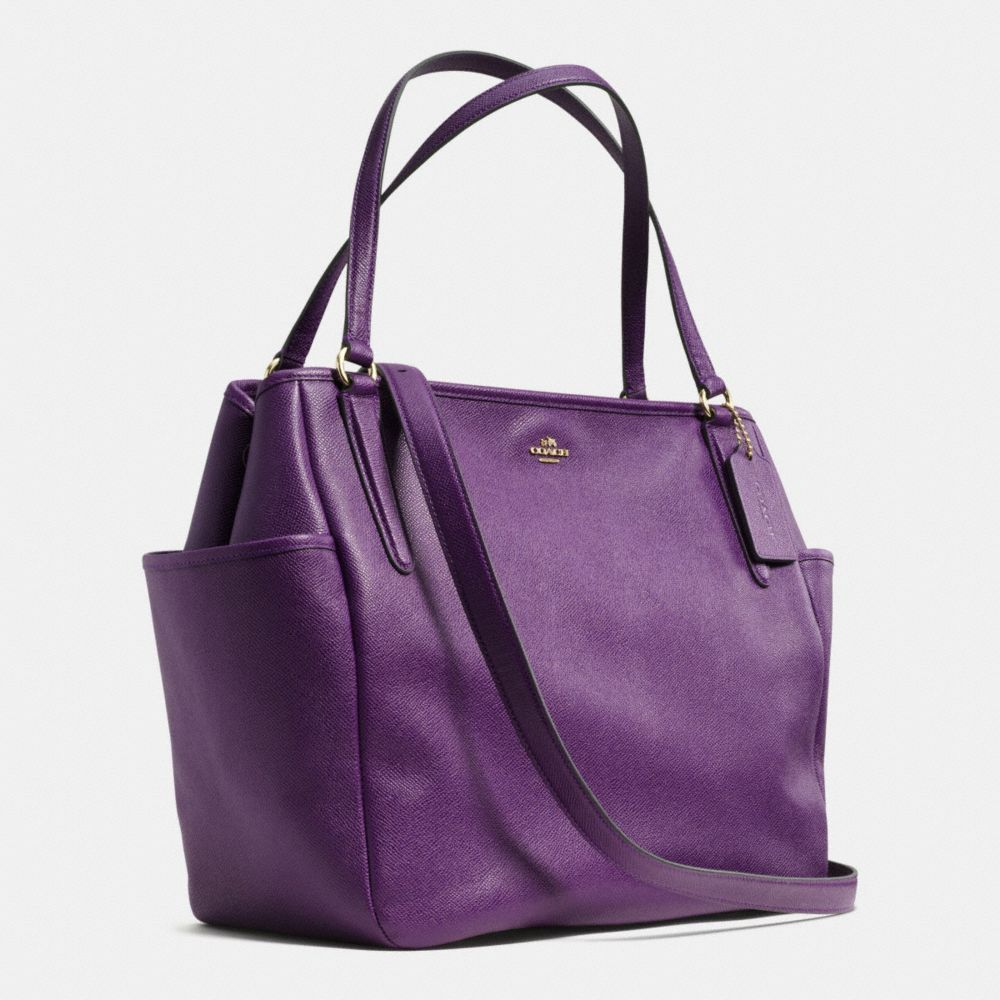 Coach Baby Bag Tote In Embossed Textured Leather in Purple (LIGHT GOLD ...