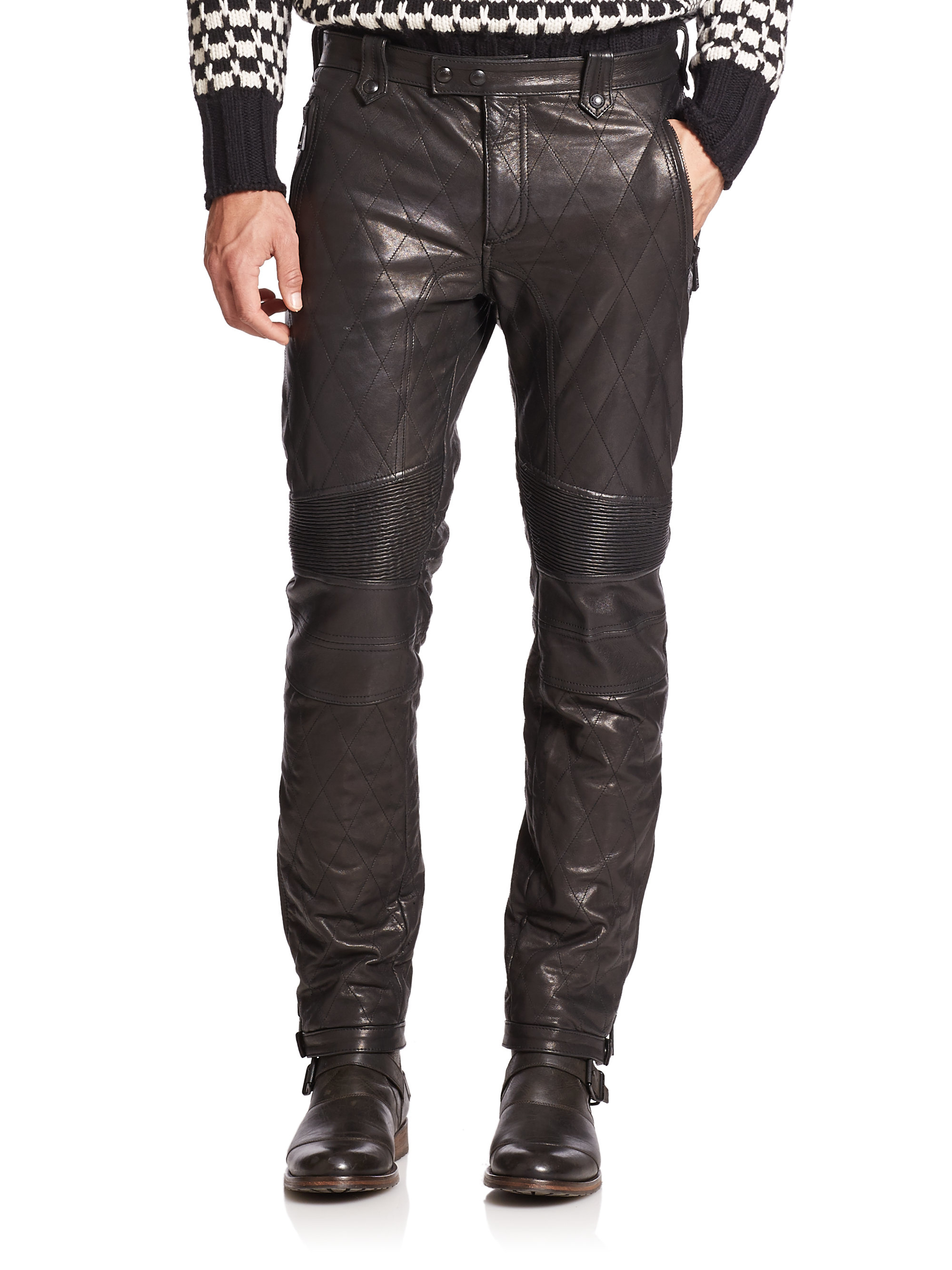 j brand mens leather pants