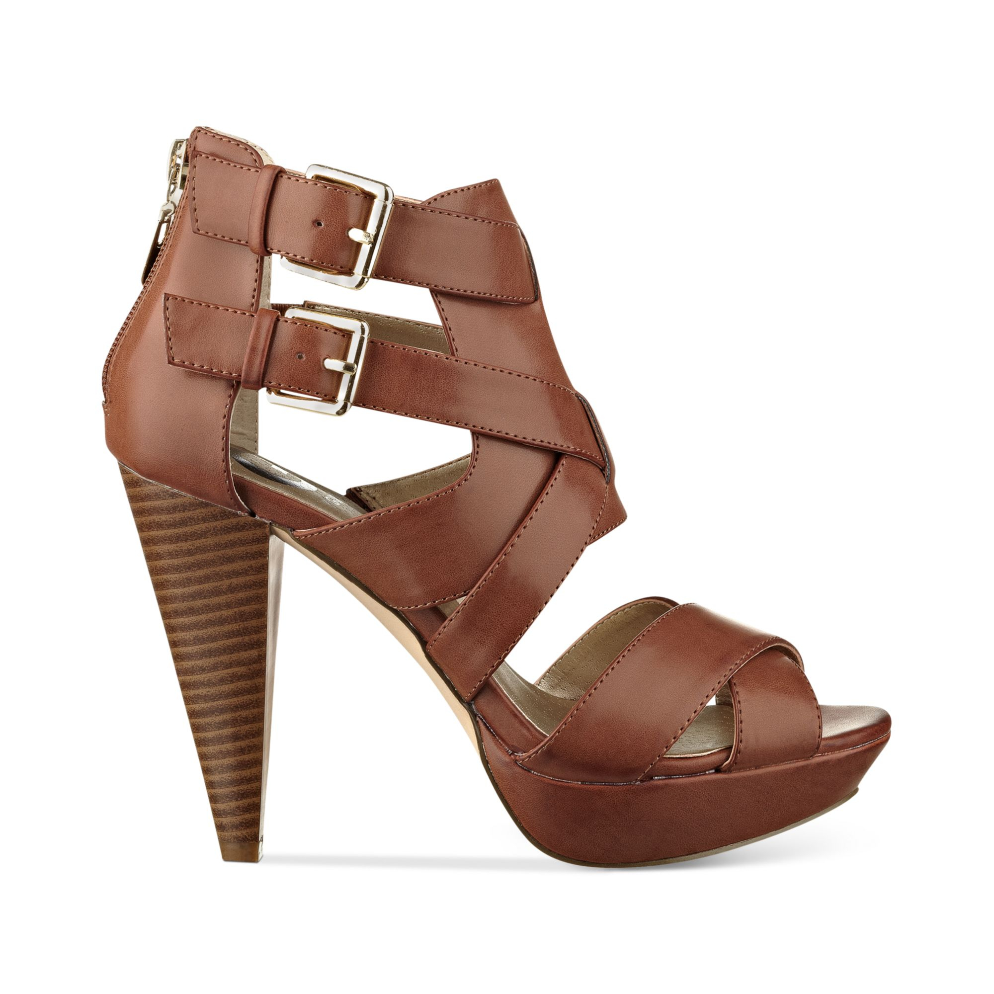 G by Guess Womens Dixie Platform Sandals in Brown | Lyst