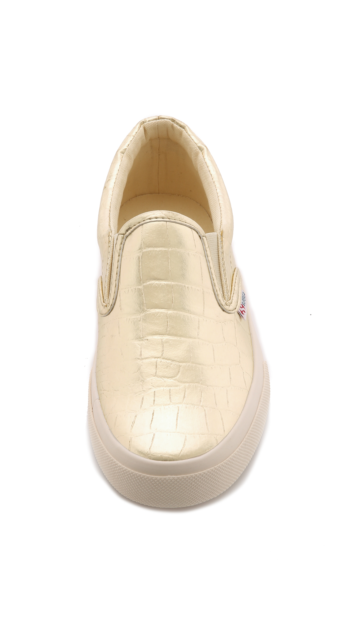 superga slip on gold