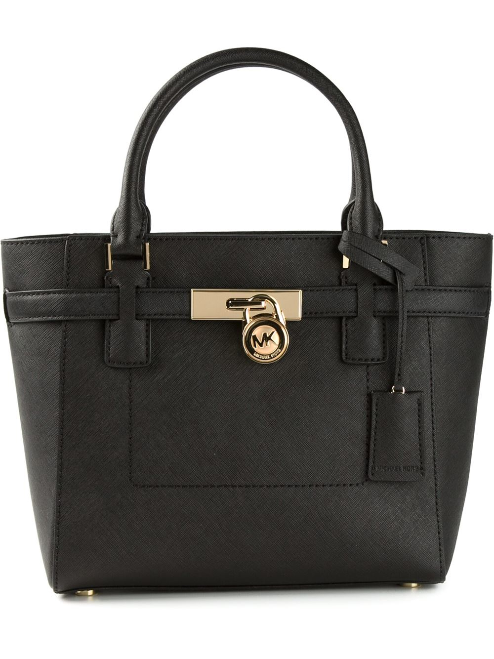 Michael michael kors 'hamilton' Medium Satchel in Black | Lyst