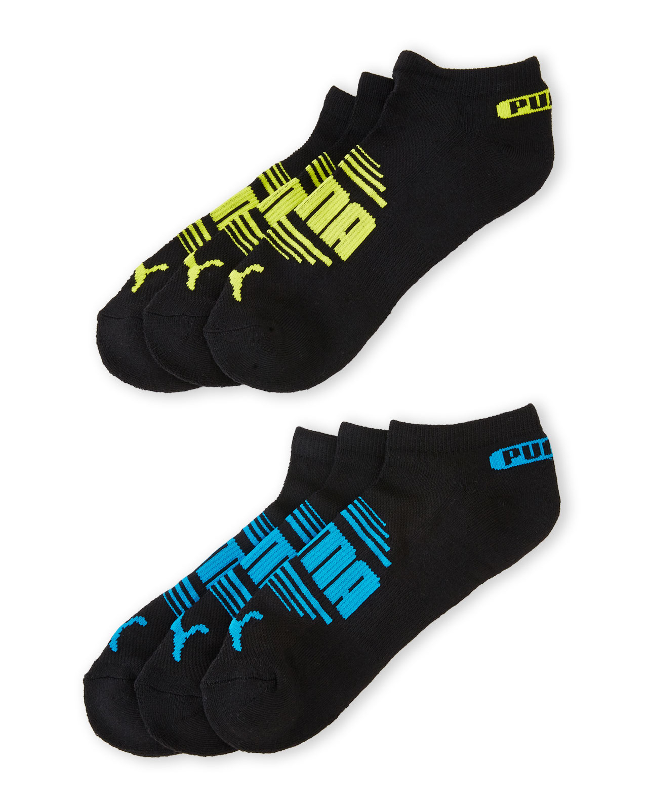 Puma 6Pack Low Cut Terry Ankle Socks in Black for Men (Black/Blue