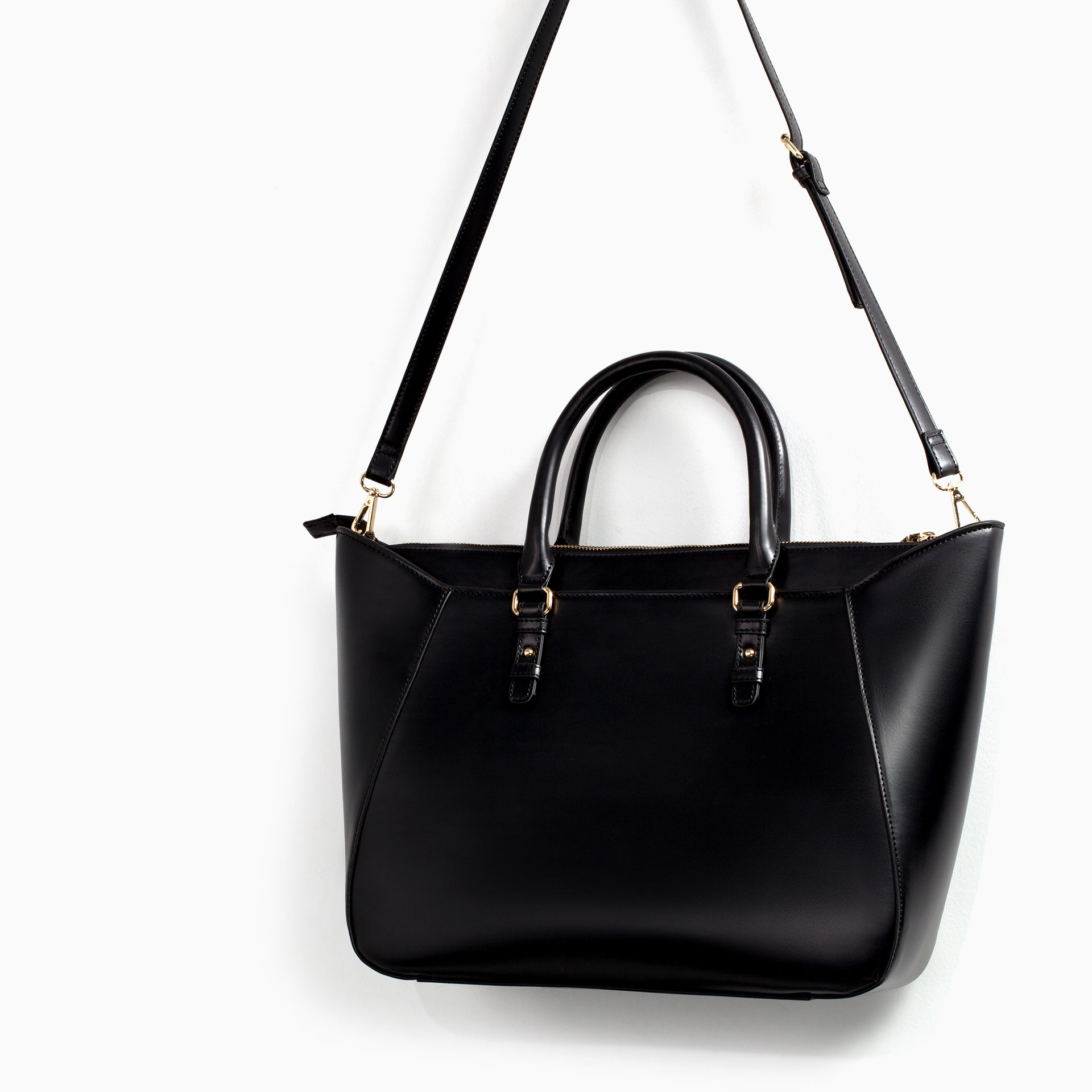 Zara Shopper Bag in Black | Lyst