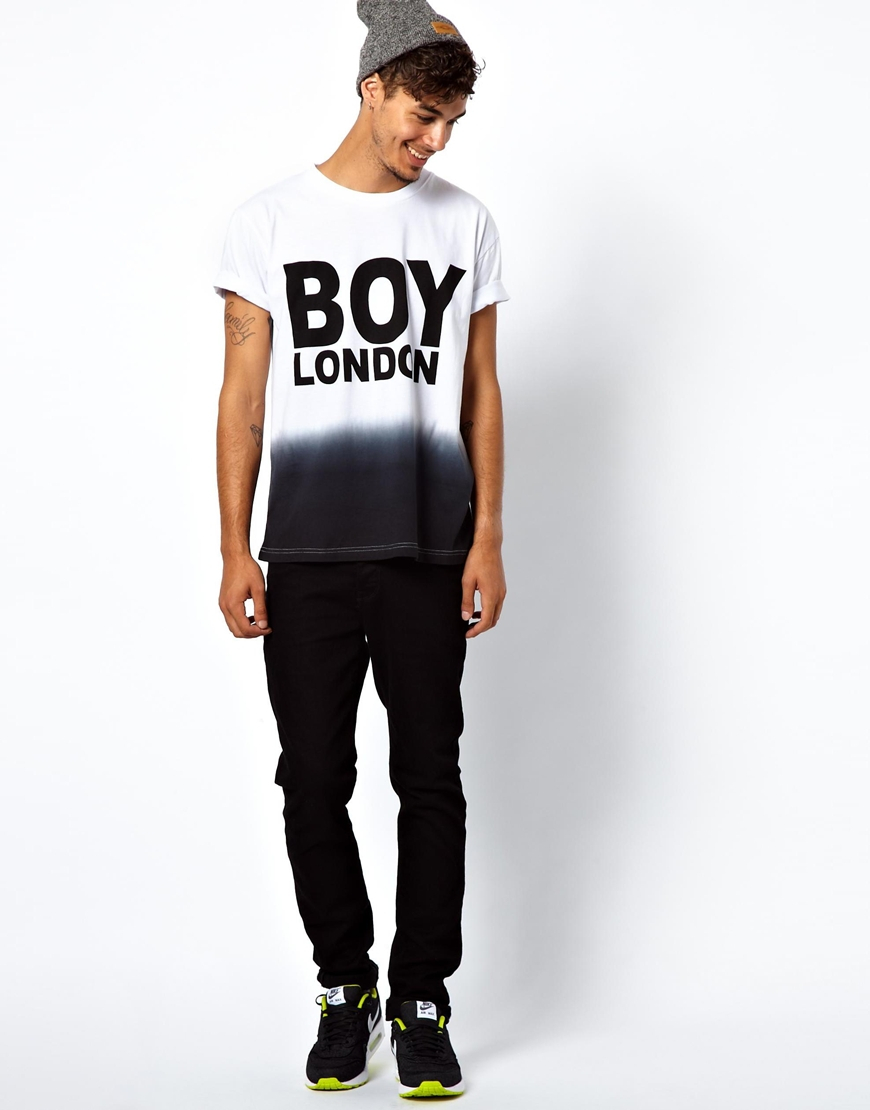 boy london t shirt in dip dye boy london t shirt in dip dye