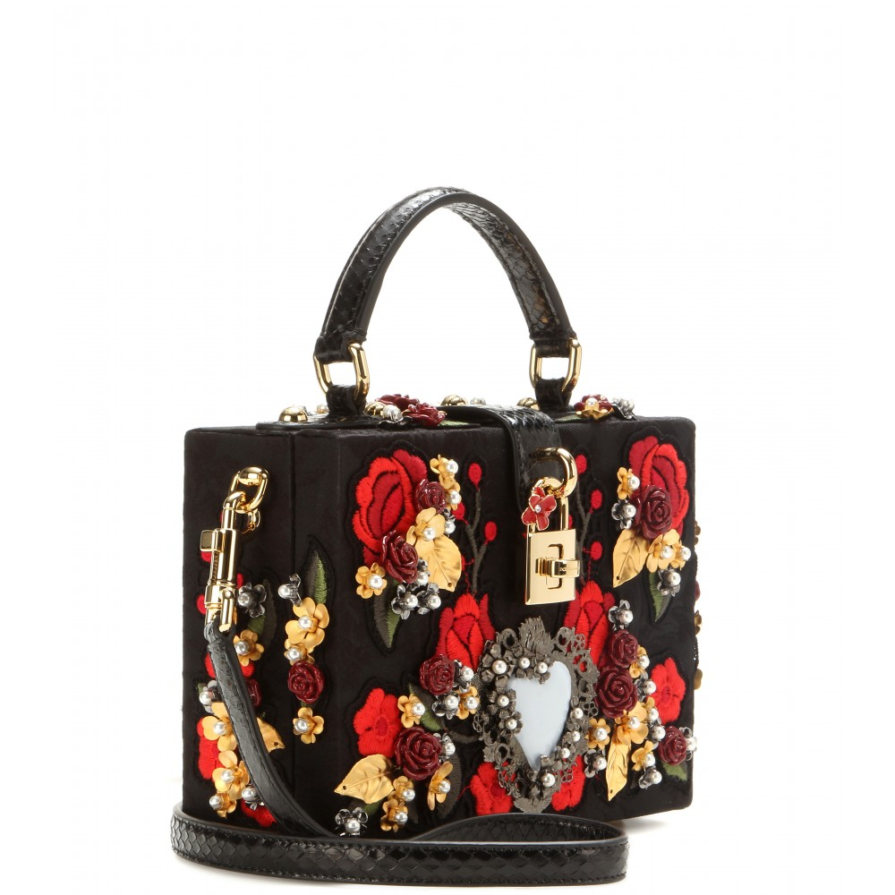 Dolce & Gabbana Embellished Box Clutch in Black - Lyst