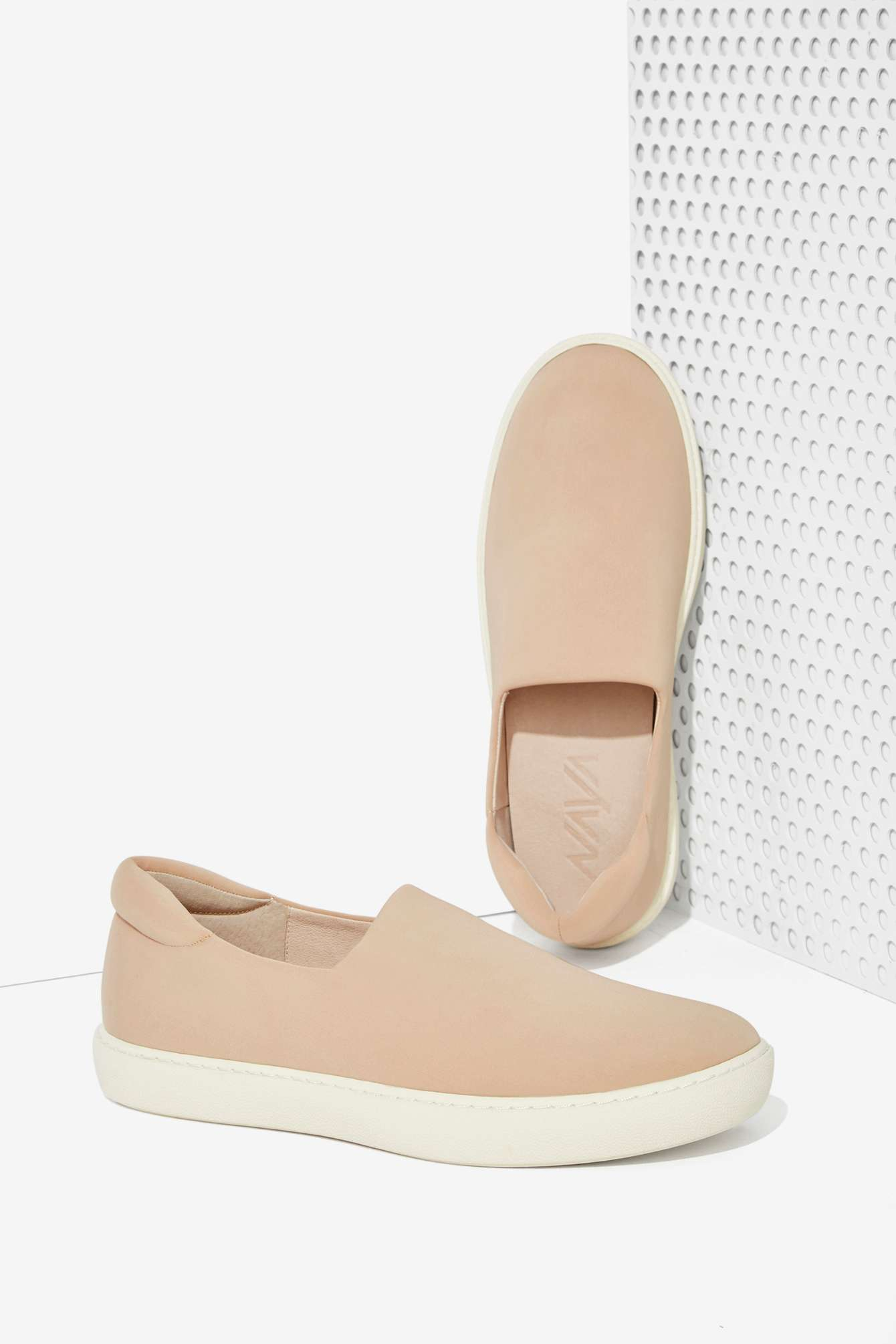 nude slip on sneakers