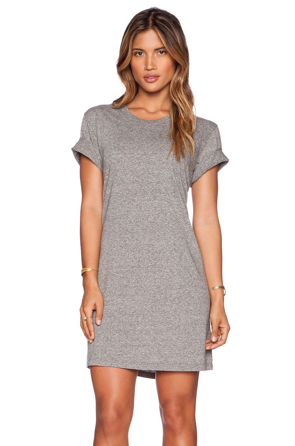 Ever Monroe T Shirt Dress in Heather Grey (Gray) Lyst