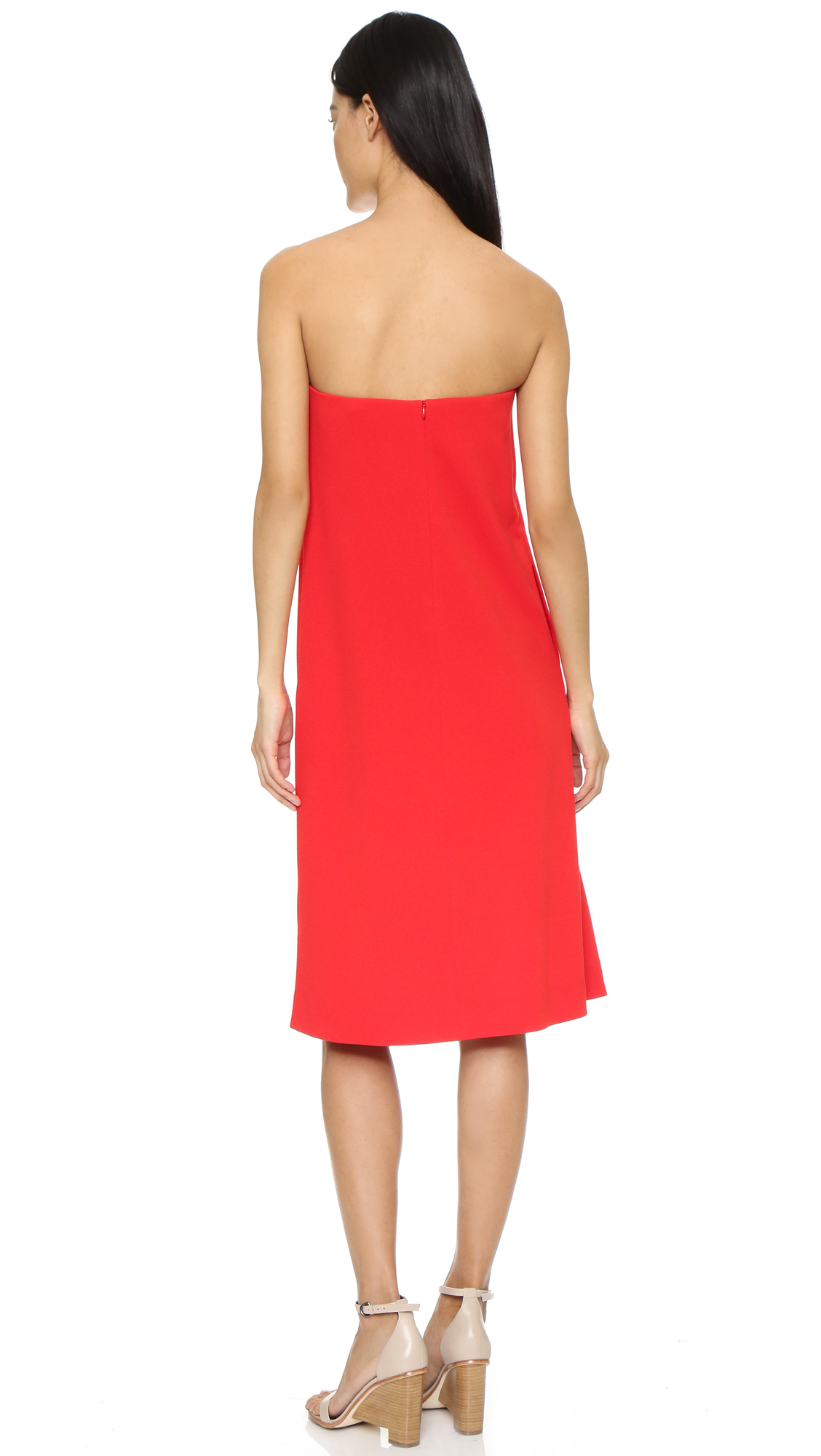 Tibi Synthetic Structured Strapless Dress Lyst