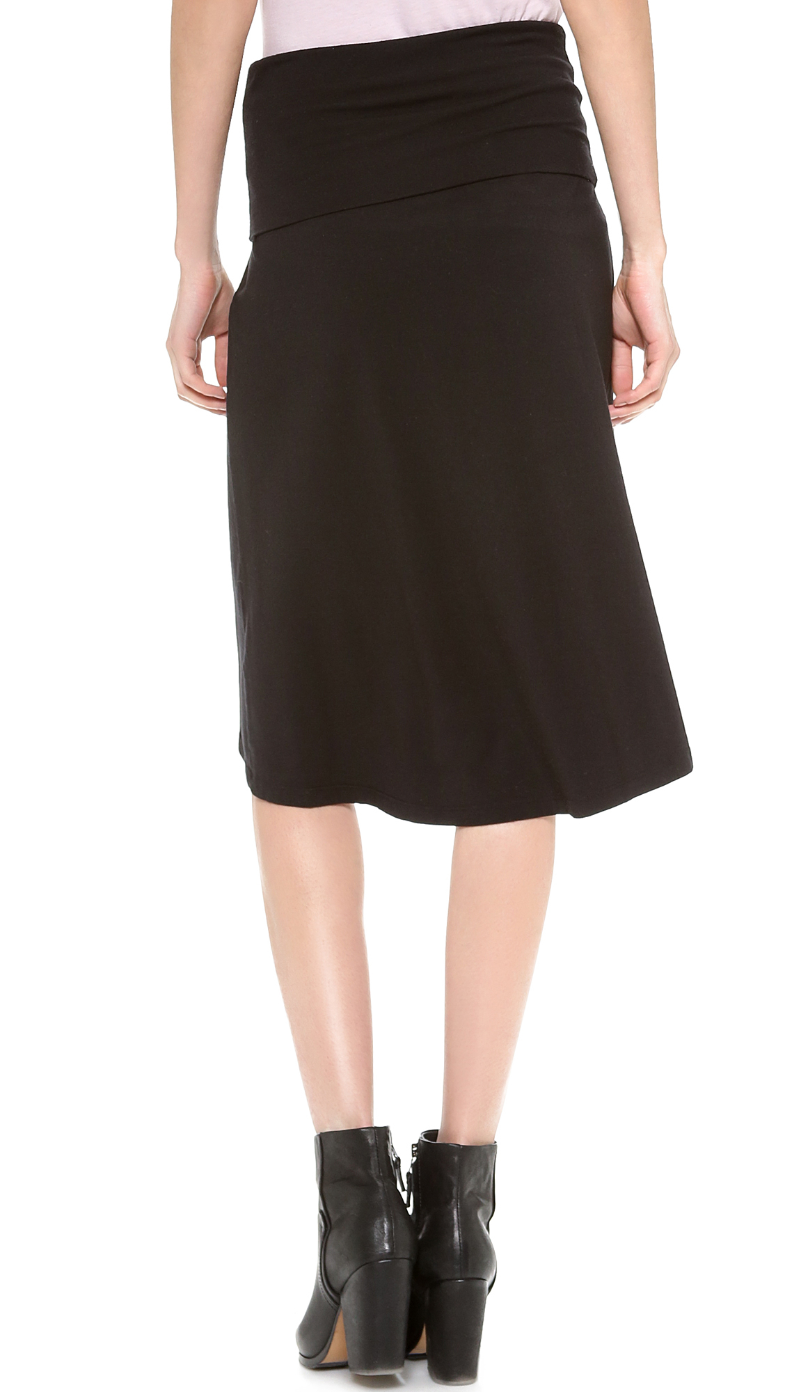 Splendid Mid Length Skirt / Dress - Black in Black | Lyst