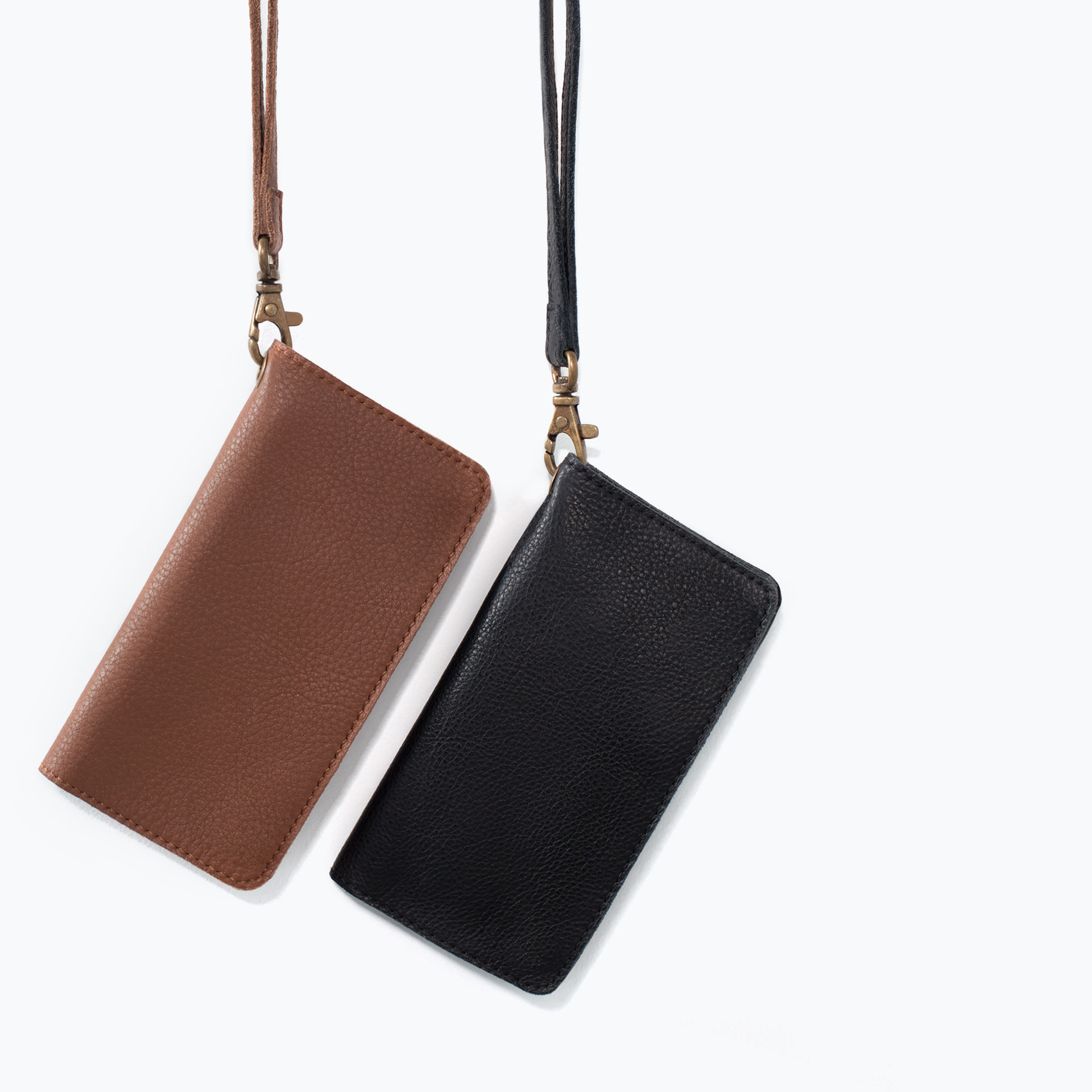 Zara Leather Wallet with Phone Case in Brown for Men Lyst