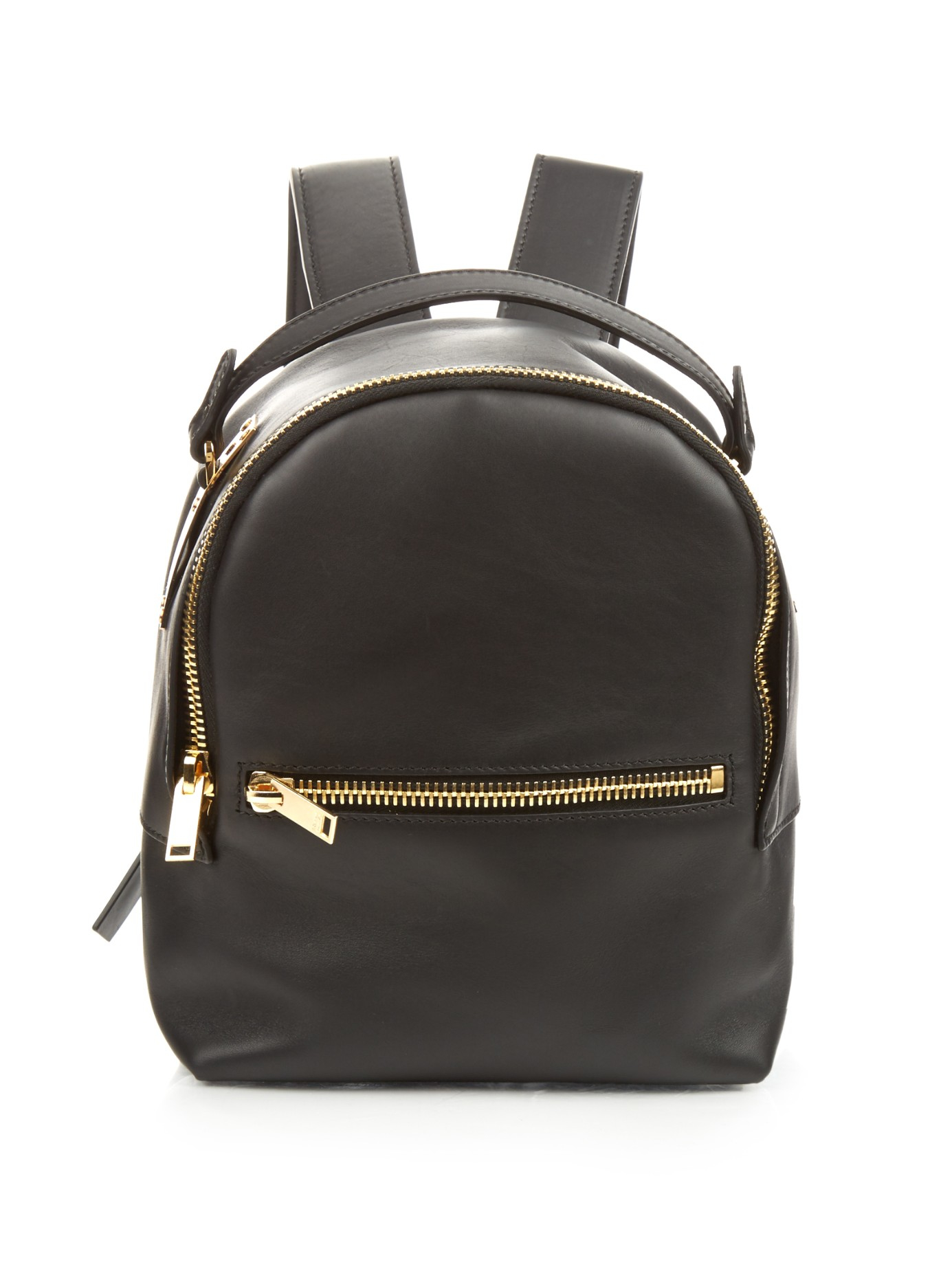 Sophie Hulme Wilson Mini Leather Backpack in Black - Lyst