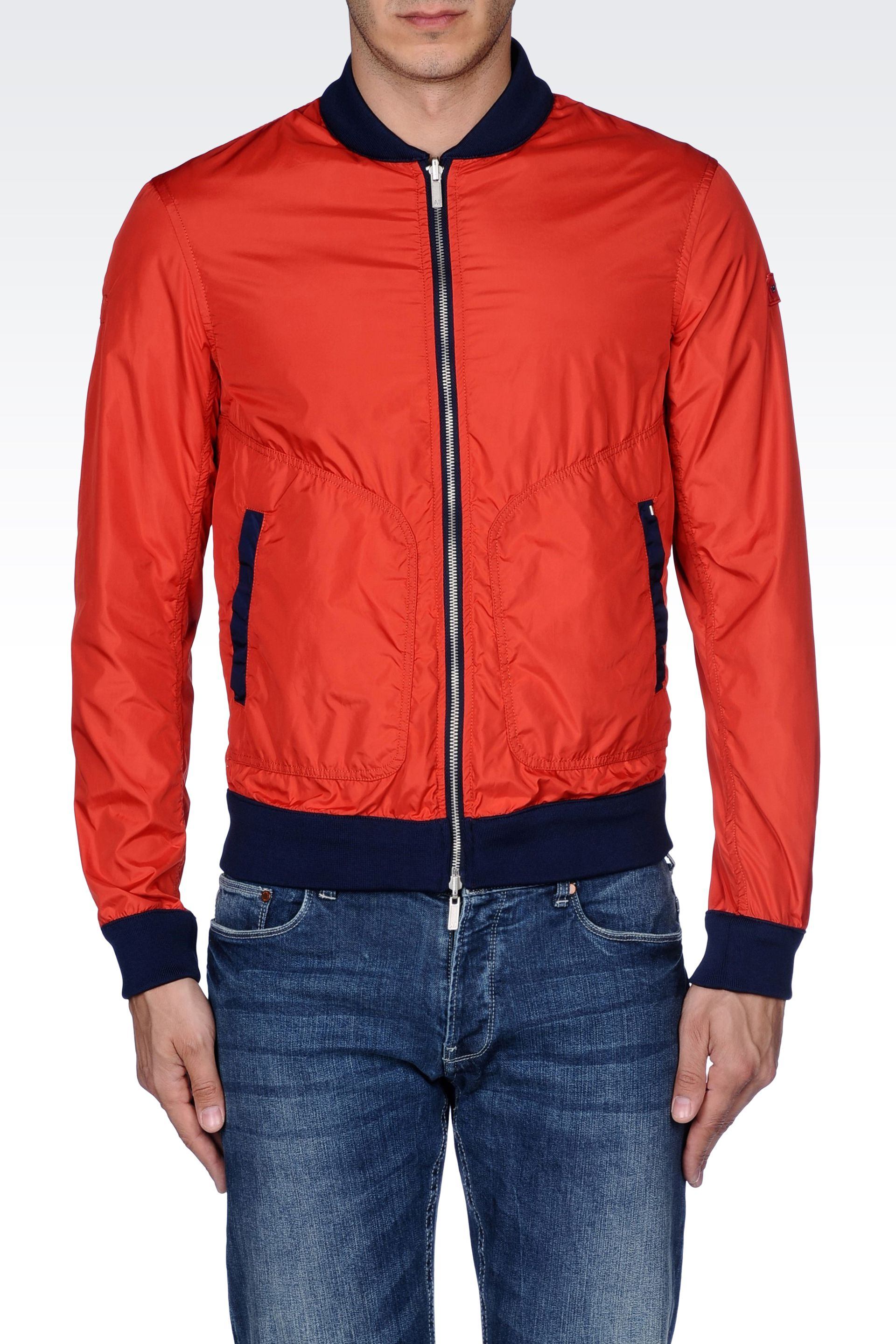 kaffe ecstasy bryllup Armani Jeans Bomber Jacket in Orange for Men - Lyst