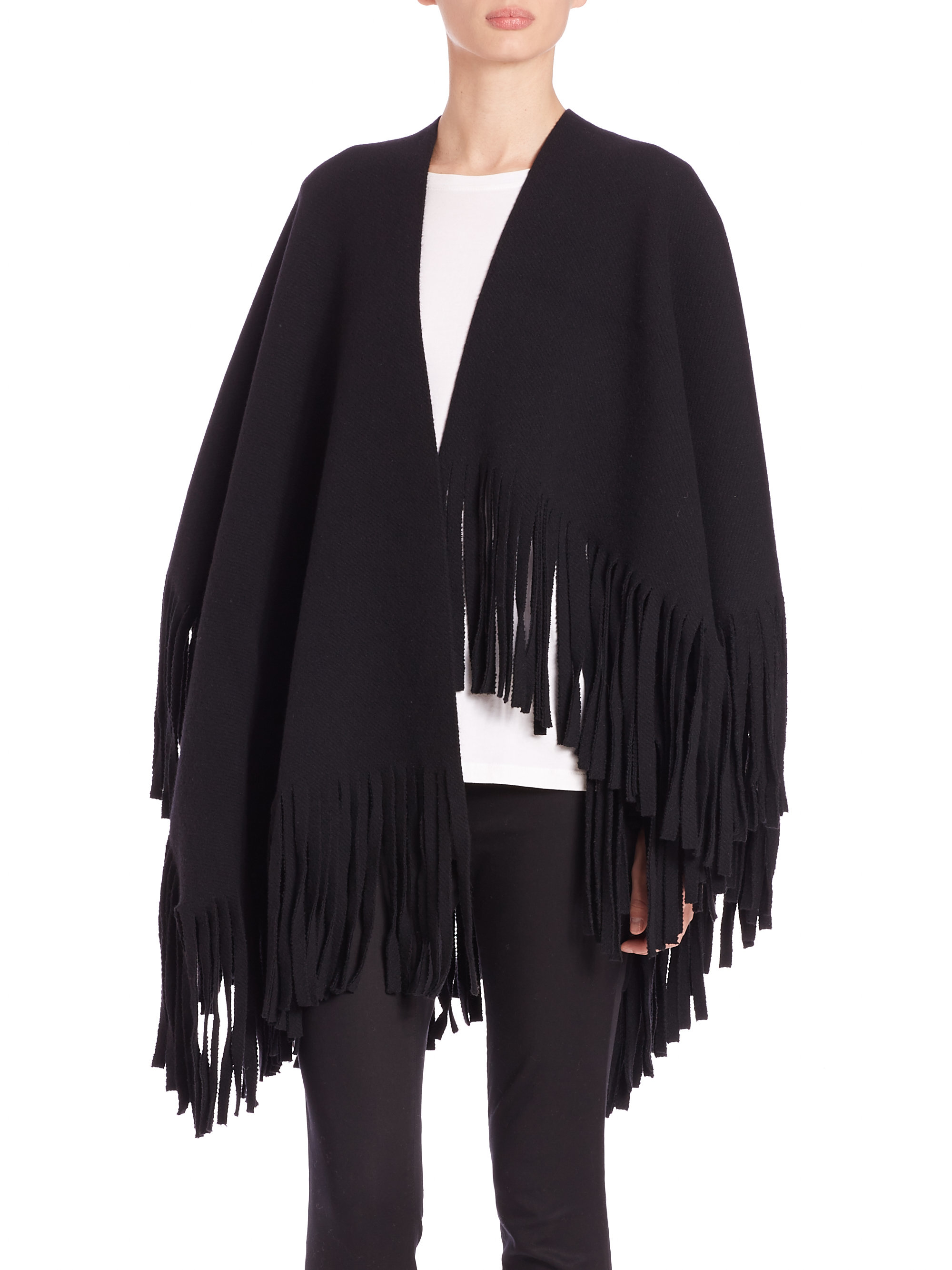 burberry black poncho