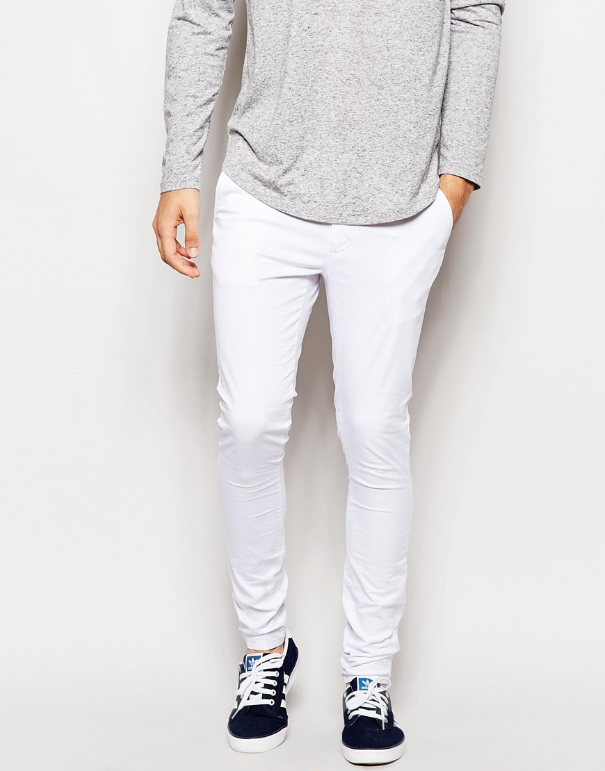 mens white skinny chinos