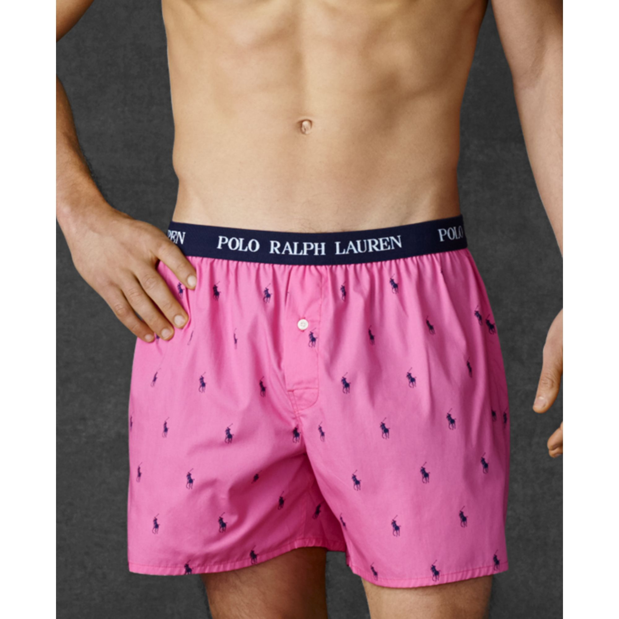 Ralph Lauren Polo Mens Polo Player Woven Boxers in Pink for Men | Lyst