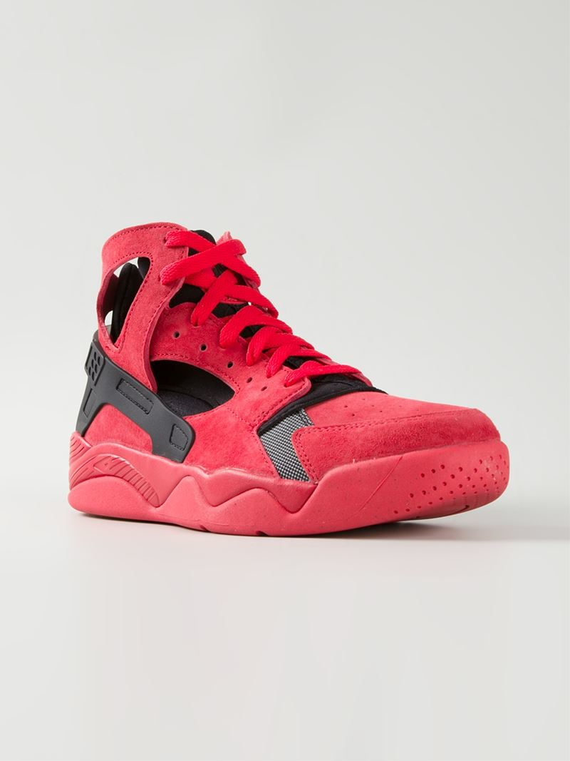 Nike 'huarache' Hi-top Sneakers in Red for Men - Lyst