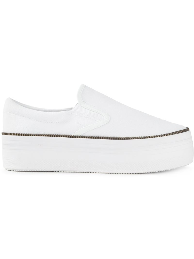 Lyst Jeffrey Campbell Platform SlipOn Sneakers in White